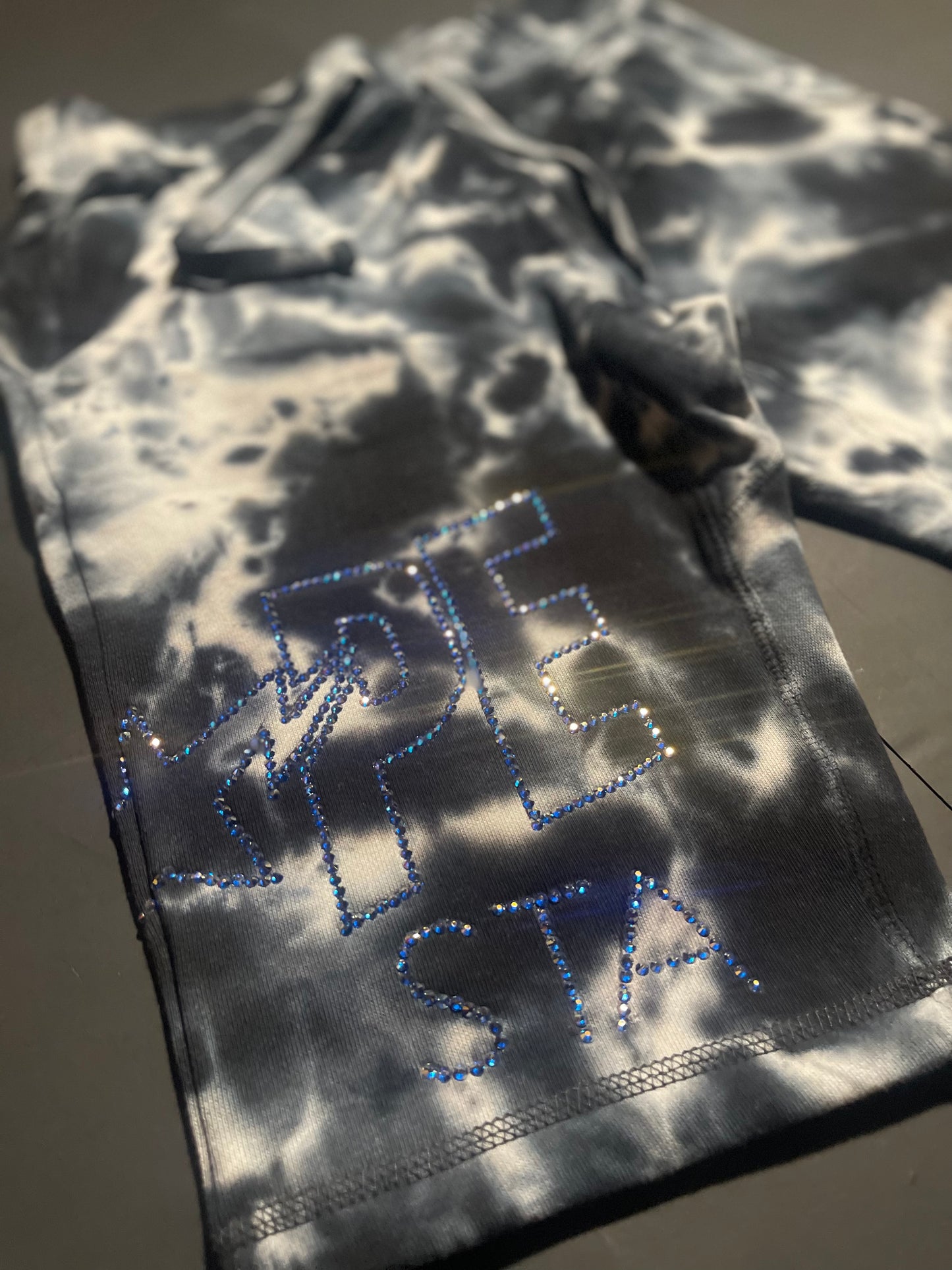 BAPE tye dye Rhinestone Glacier Rhinestone shorts(M)
