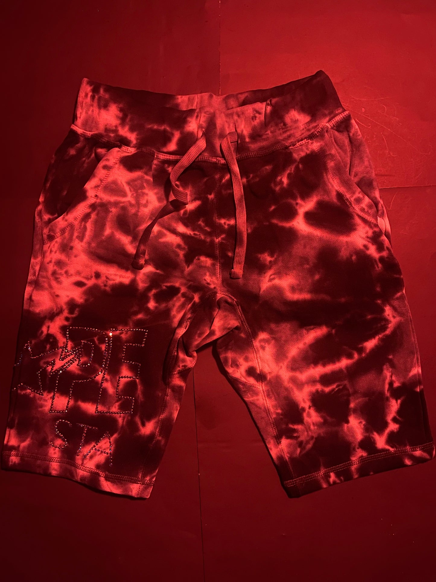 BAPE tye dye Rhinestone Glacier Rhinestone shorts(M)
