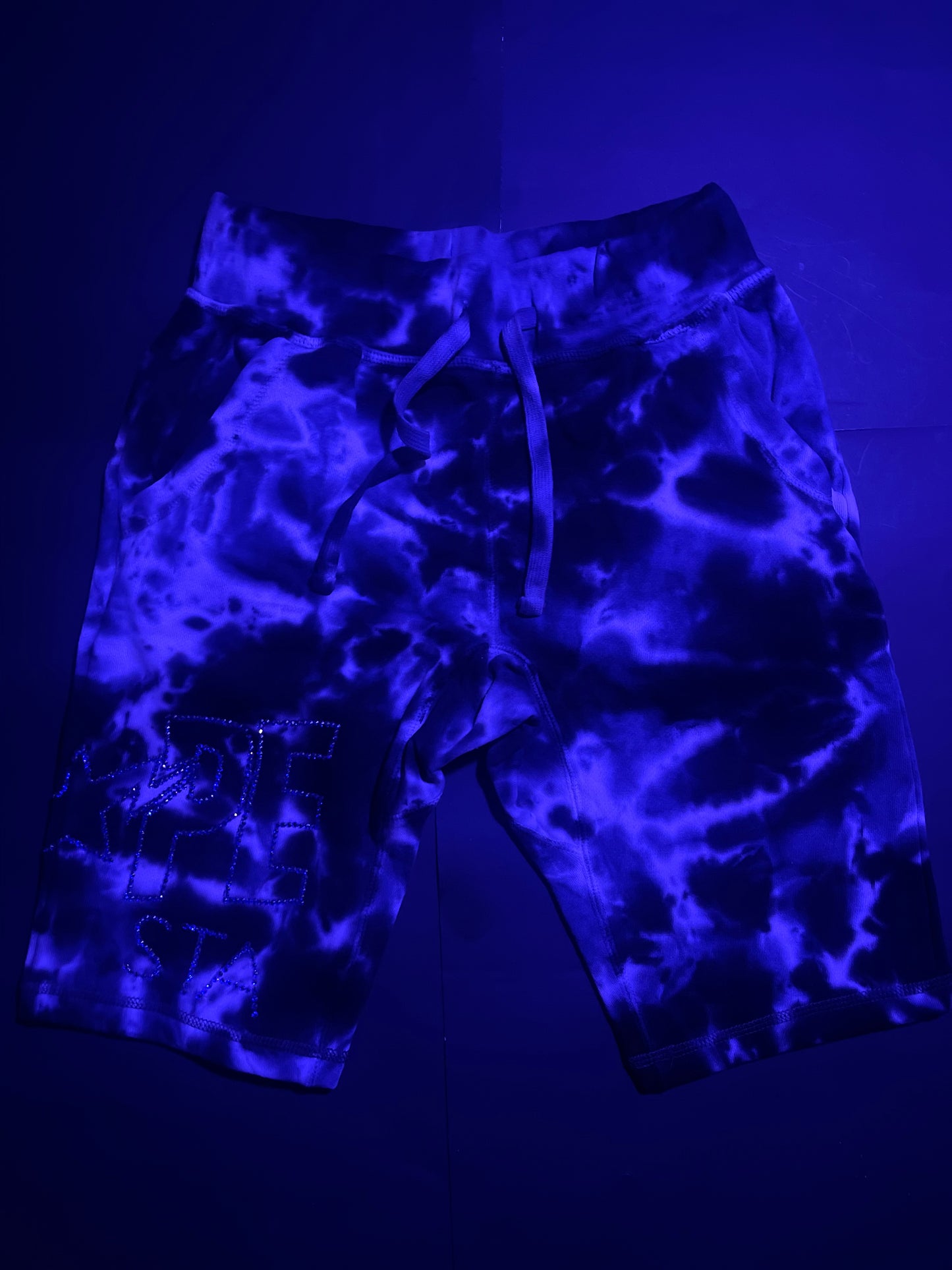 BAPE tye dye Rhinestone Glacier Rhinestone shorts(M)