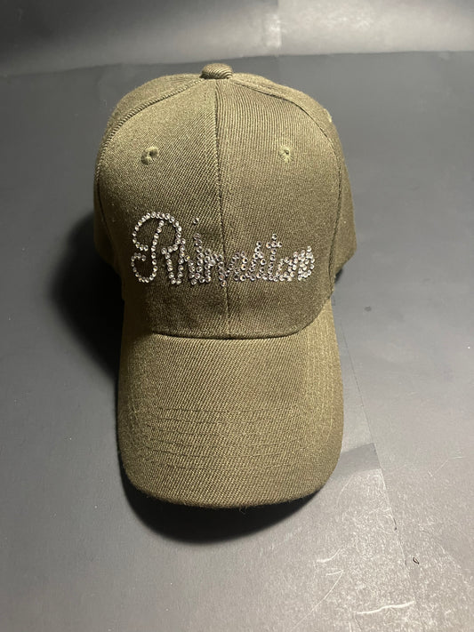 Rhinestars olive Rhinestone hat