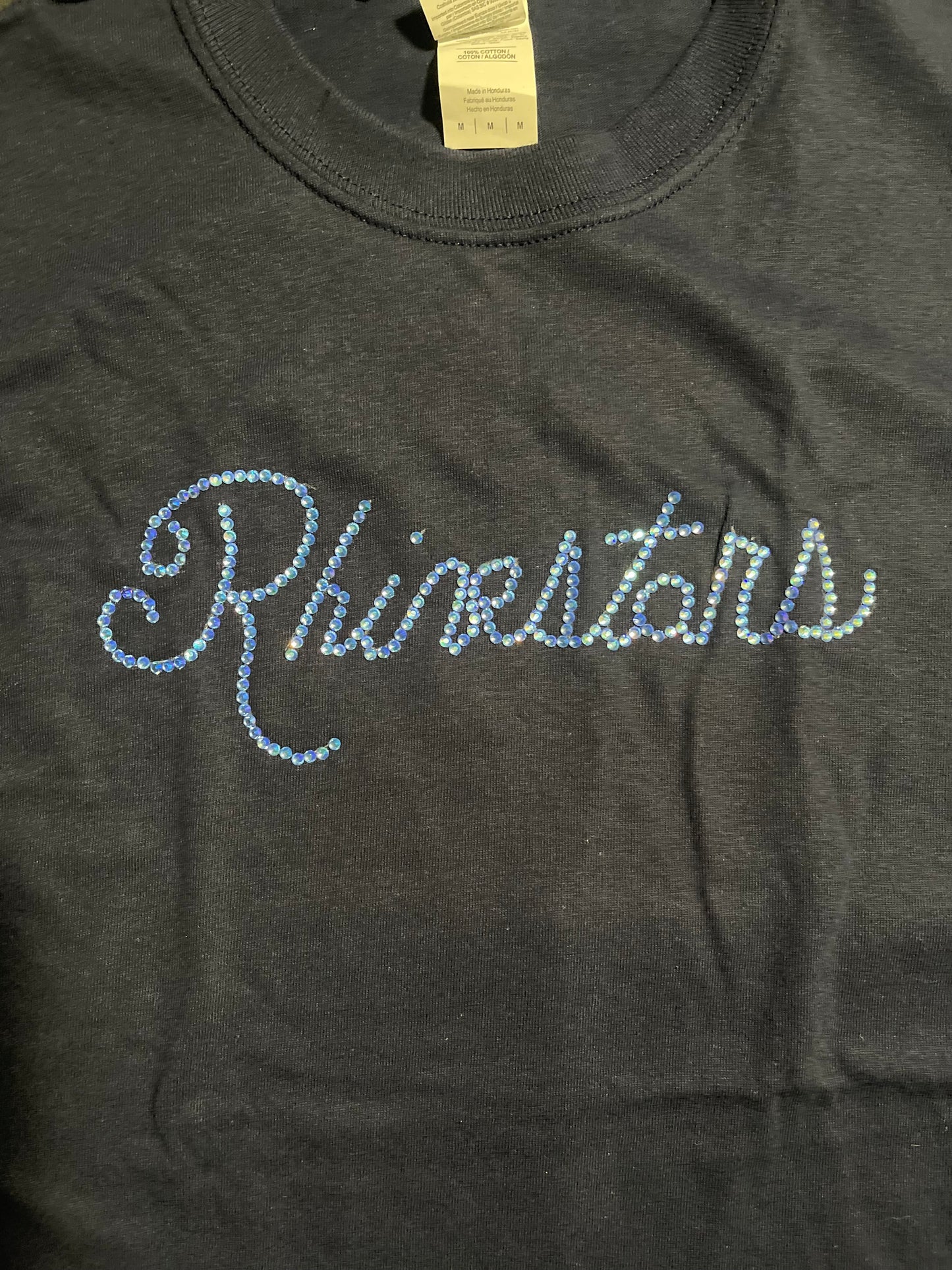 Rhinestars navy blue Rhinestone Longsleeve(M)