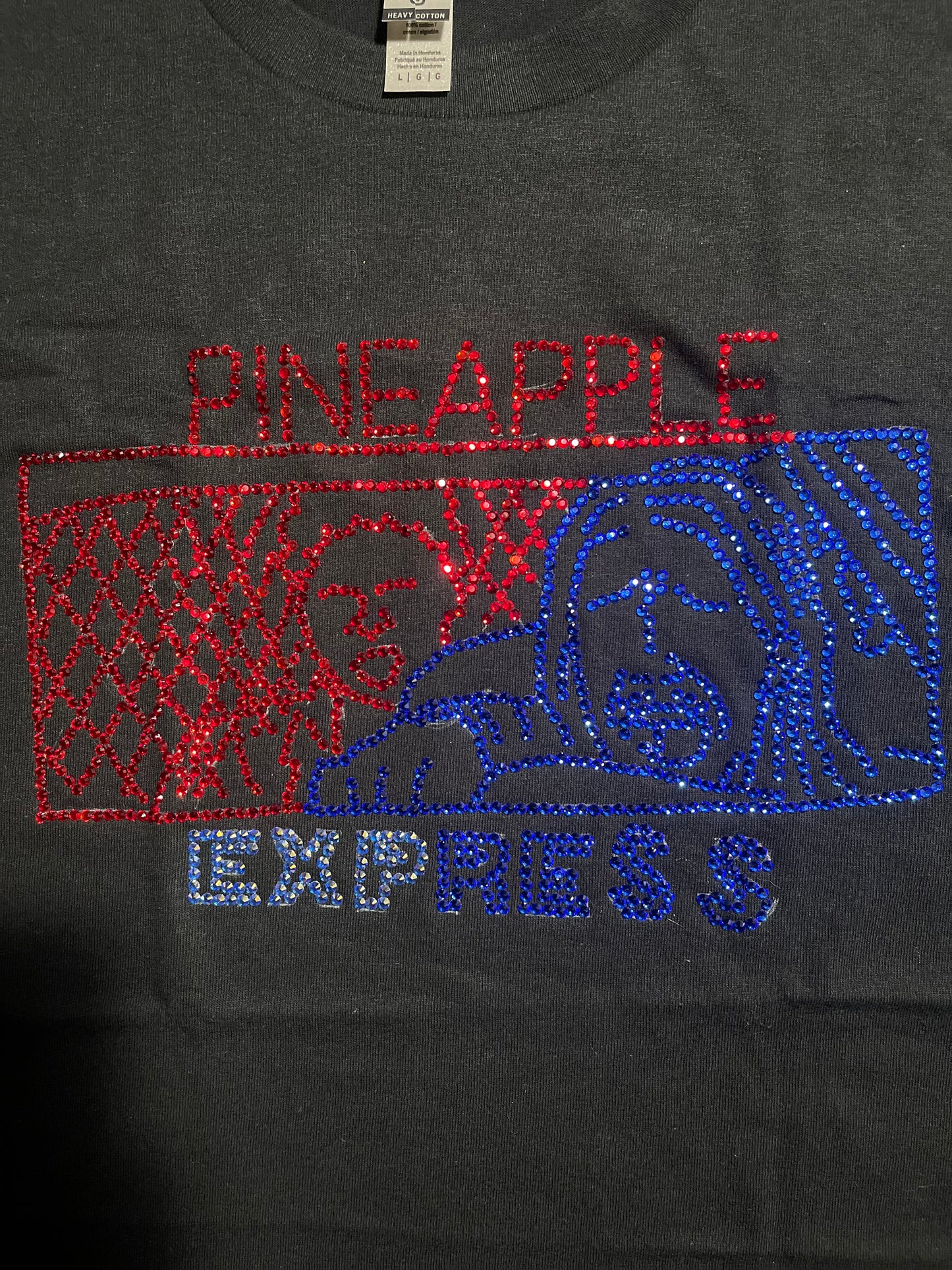 Pineapple Express rhinestone shirt(L)