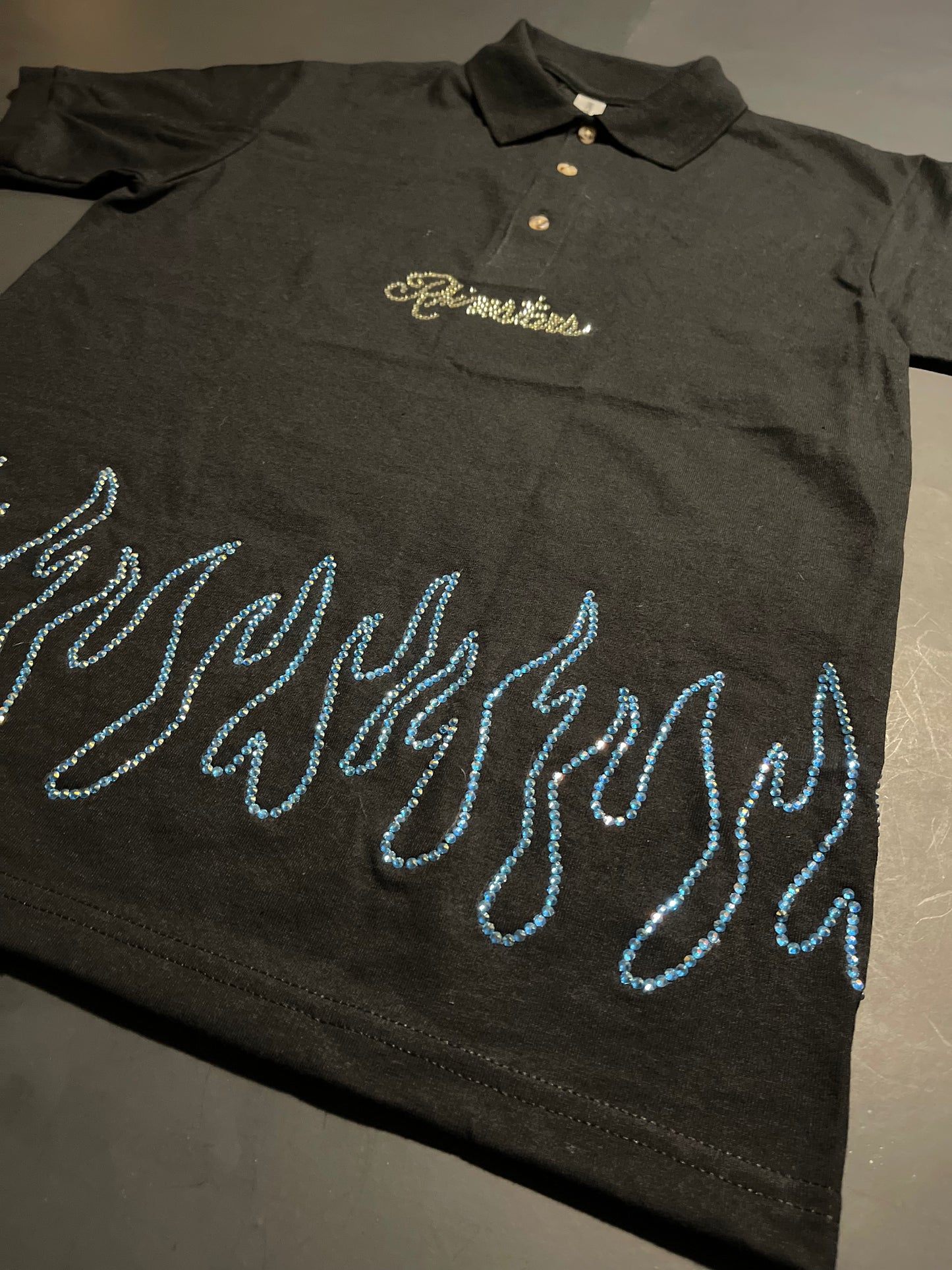 Rhinestars ocean fye Rhinestone shirt (S)