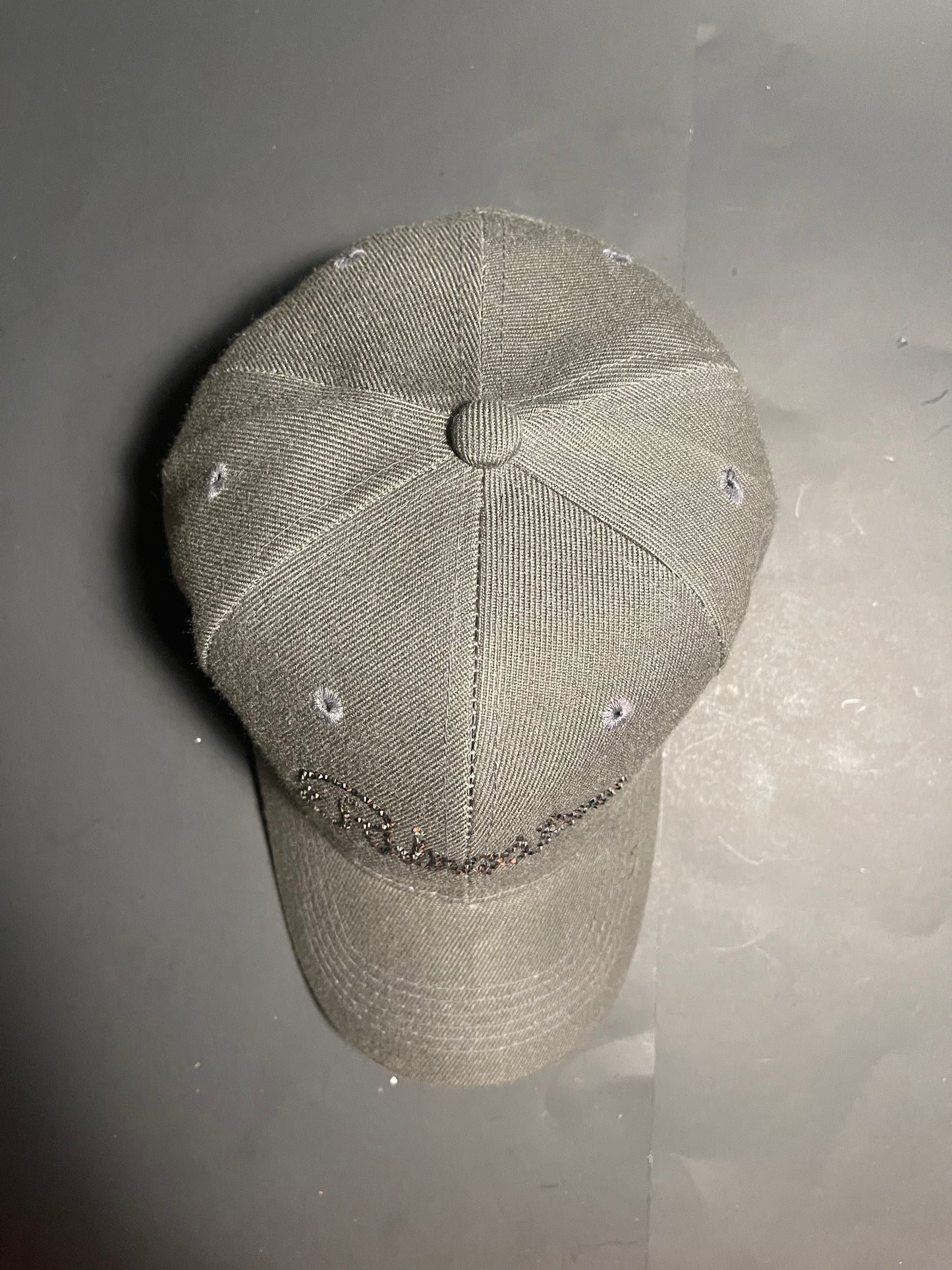 Rhinestars Wolf Grey Rhinestone Hat