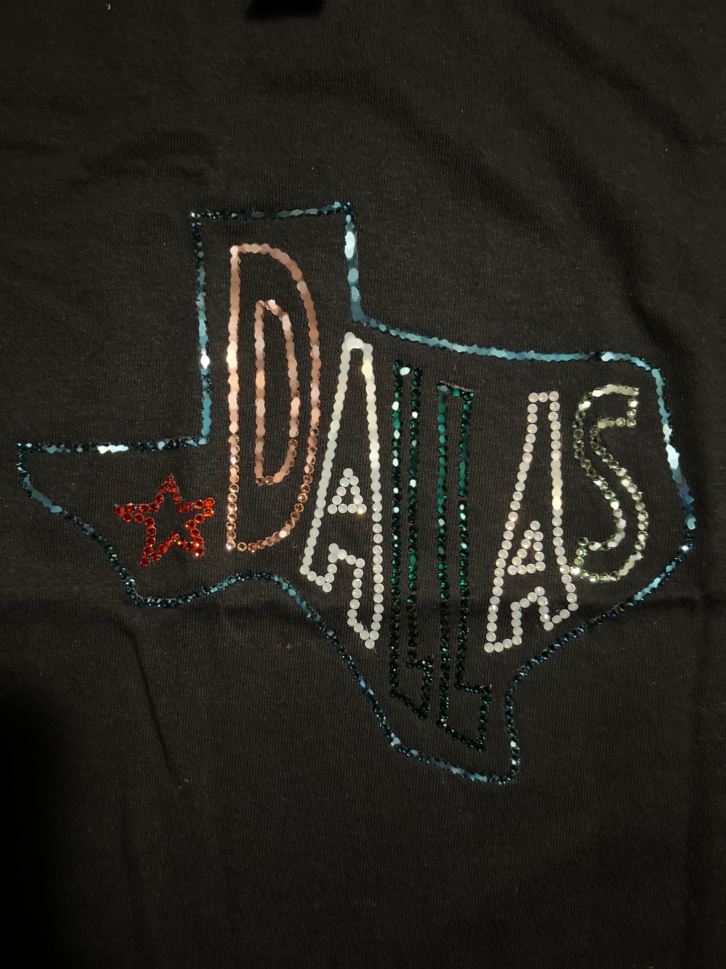 Dallas rhinestone Shirt (kids)(XS)