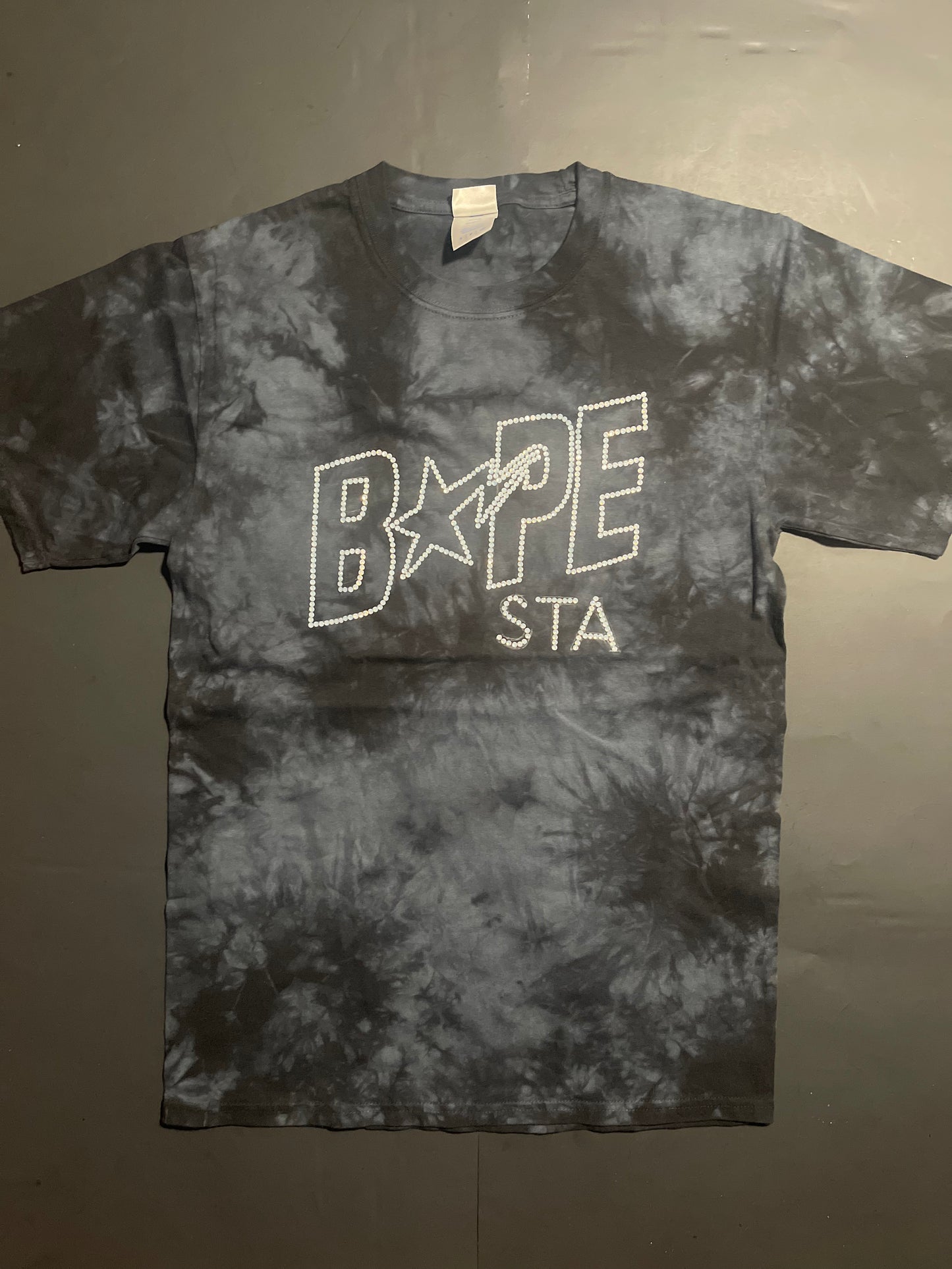 Rhinestone BAPE Tye dye Rhinestone shirt (S)