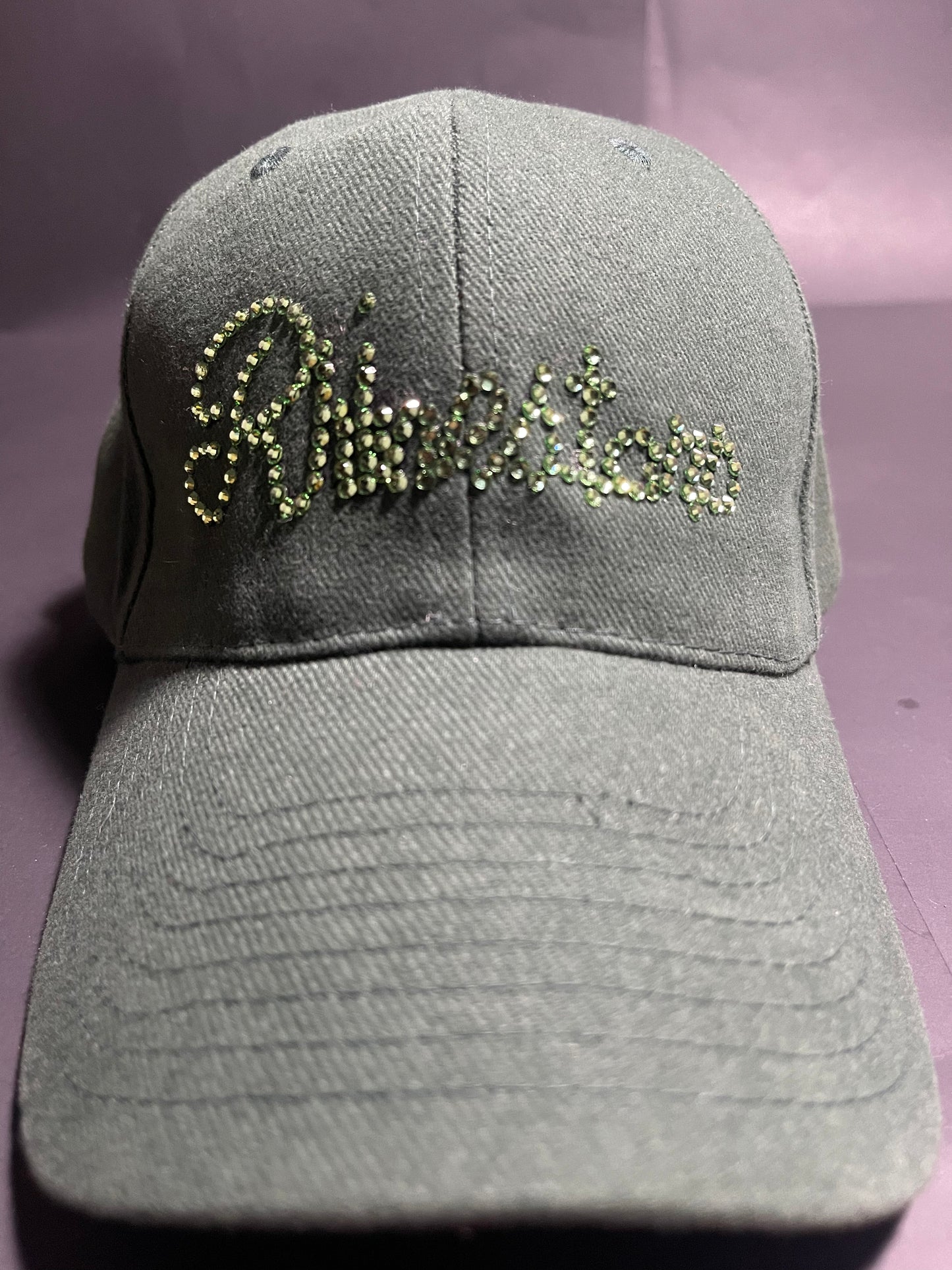 Rhinestars Palm green Rhinestone hat