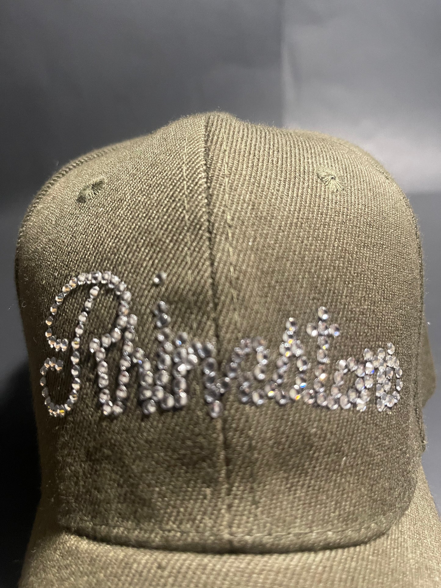 Rhinestars olive Rhinestone hat