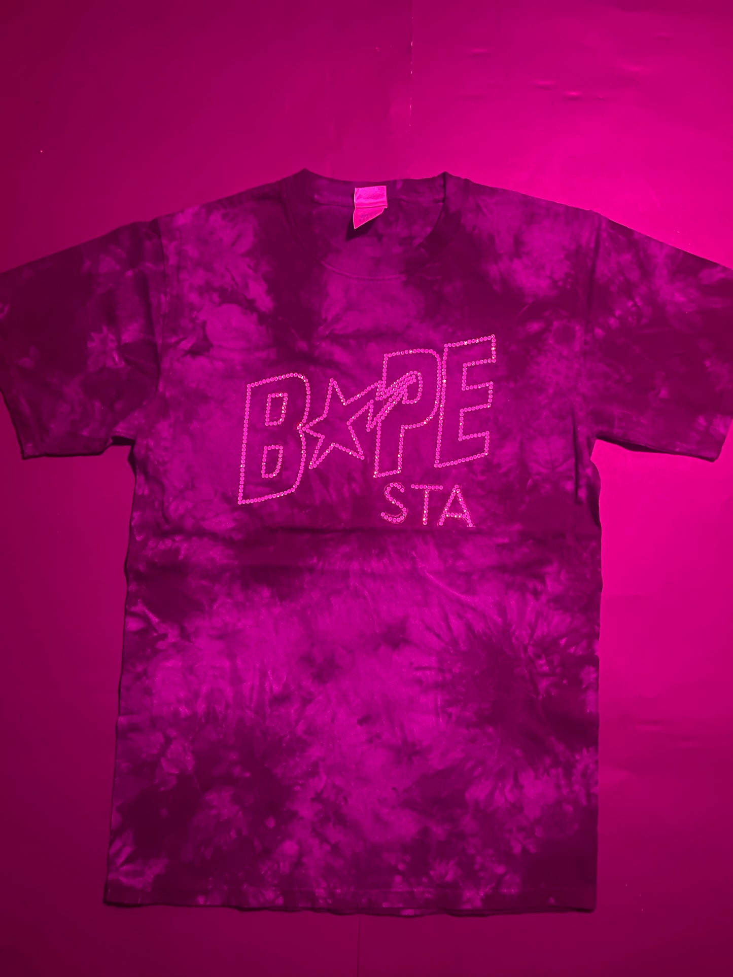 Rhinestone BAPE Tye dye Rhinestone shirt (S)