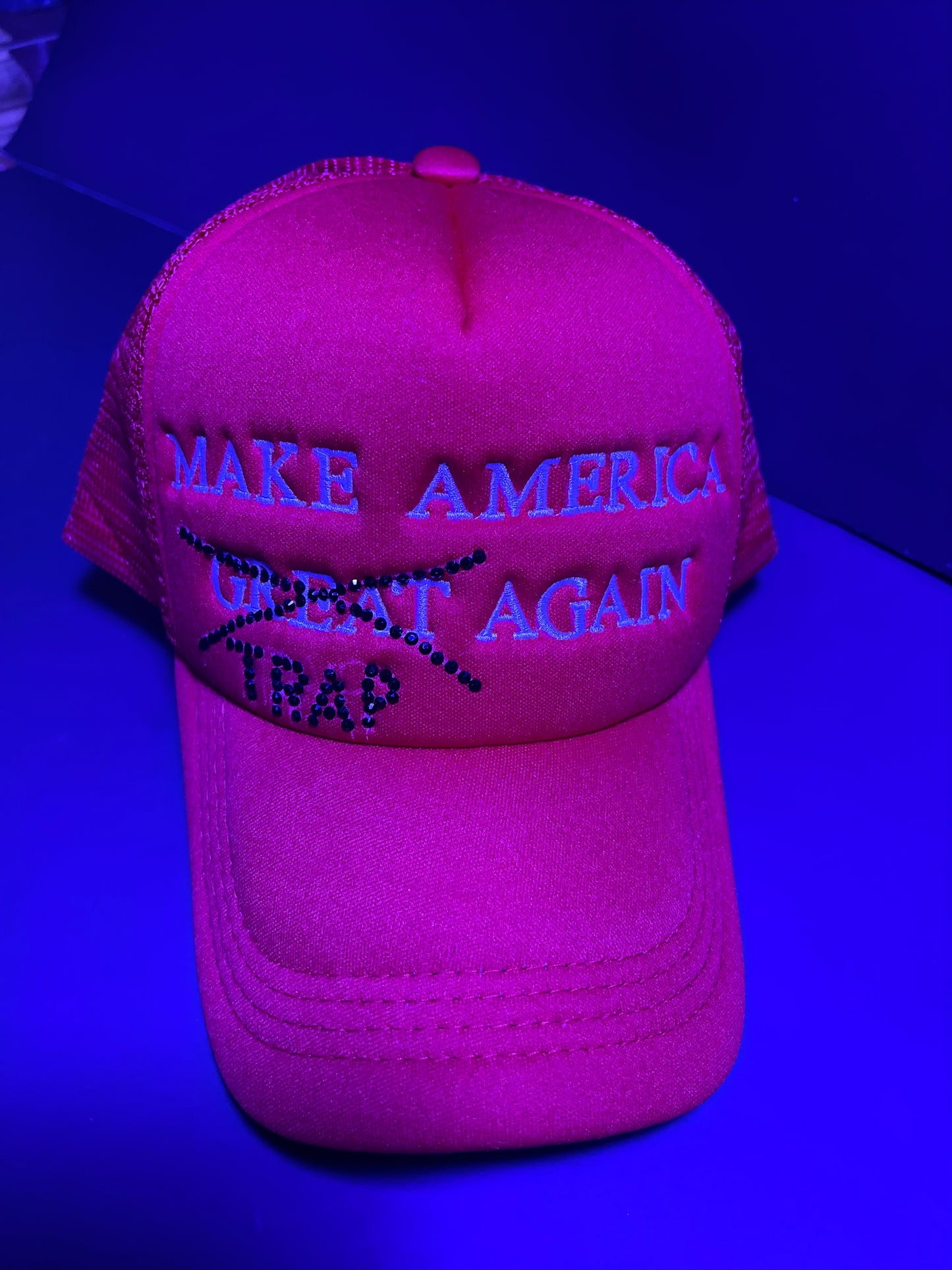 Make America Trap Again (MATA) Rhinestone Trucker Hat