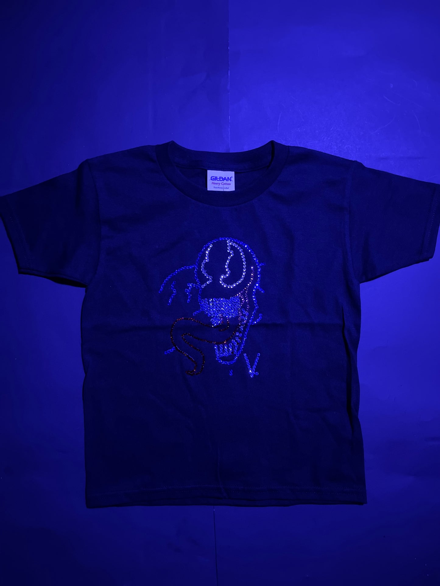 Blue Venom rhinestone shirt(size6)