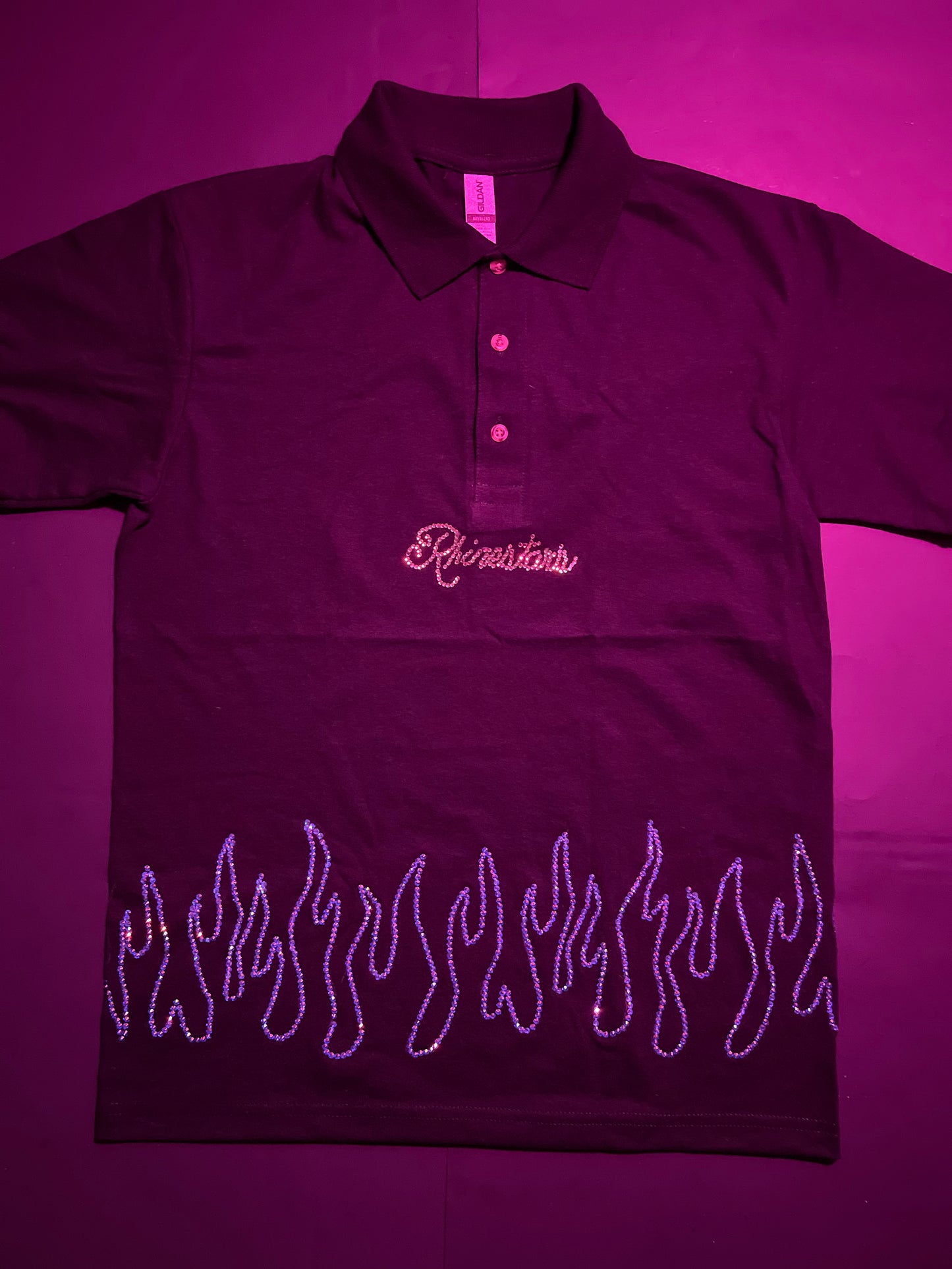 Rhinestars ocean fye Rhinestone shirt (S)