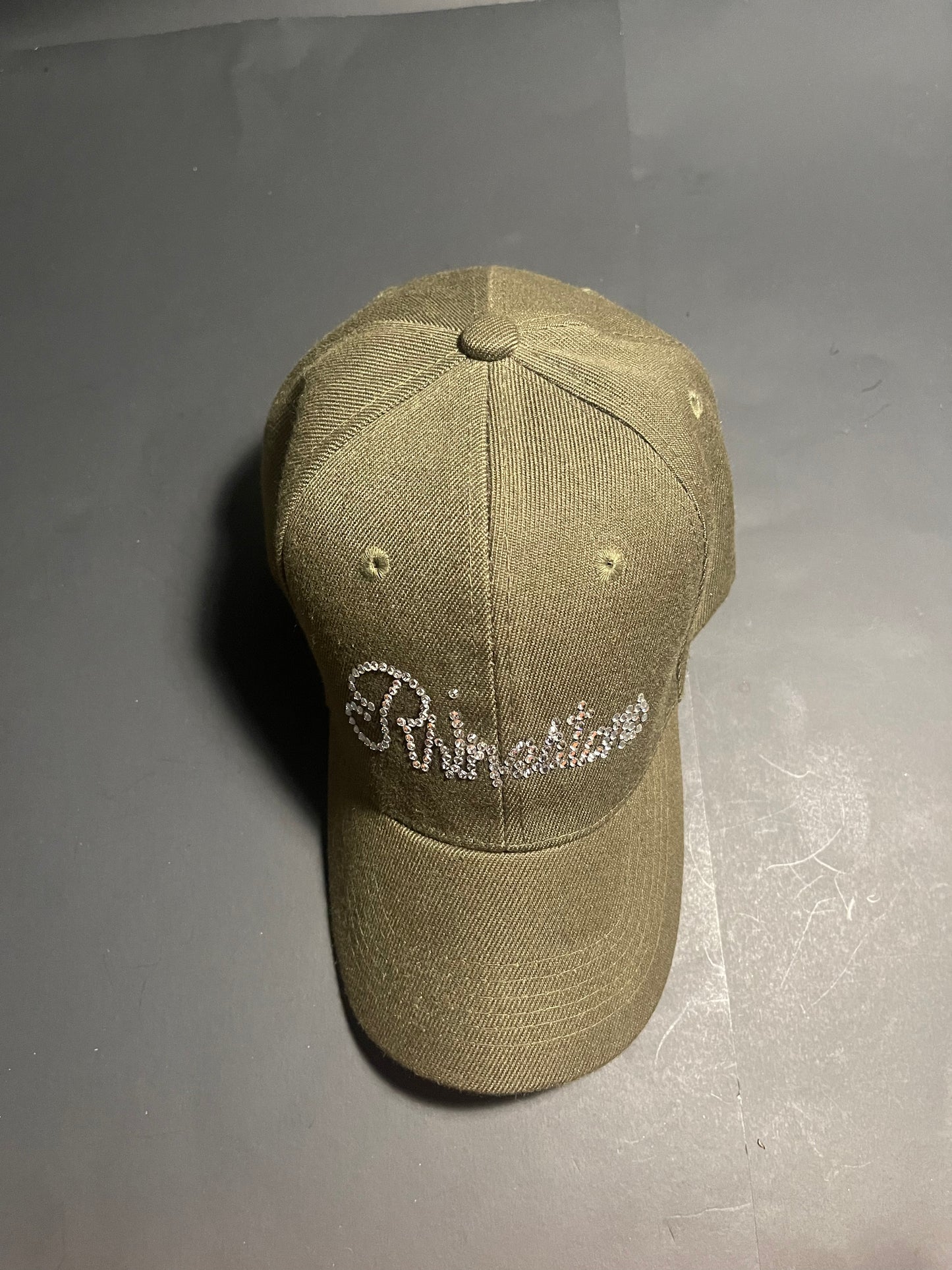 Rhinestars olive Rhinestone hat