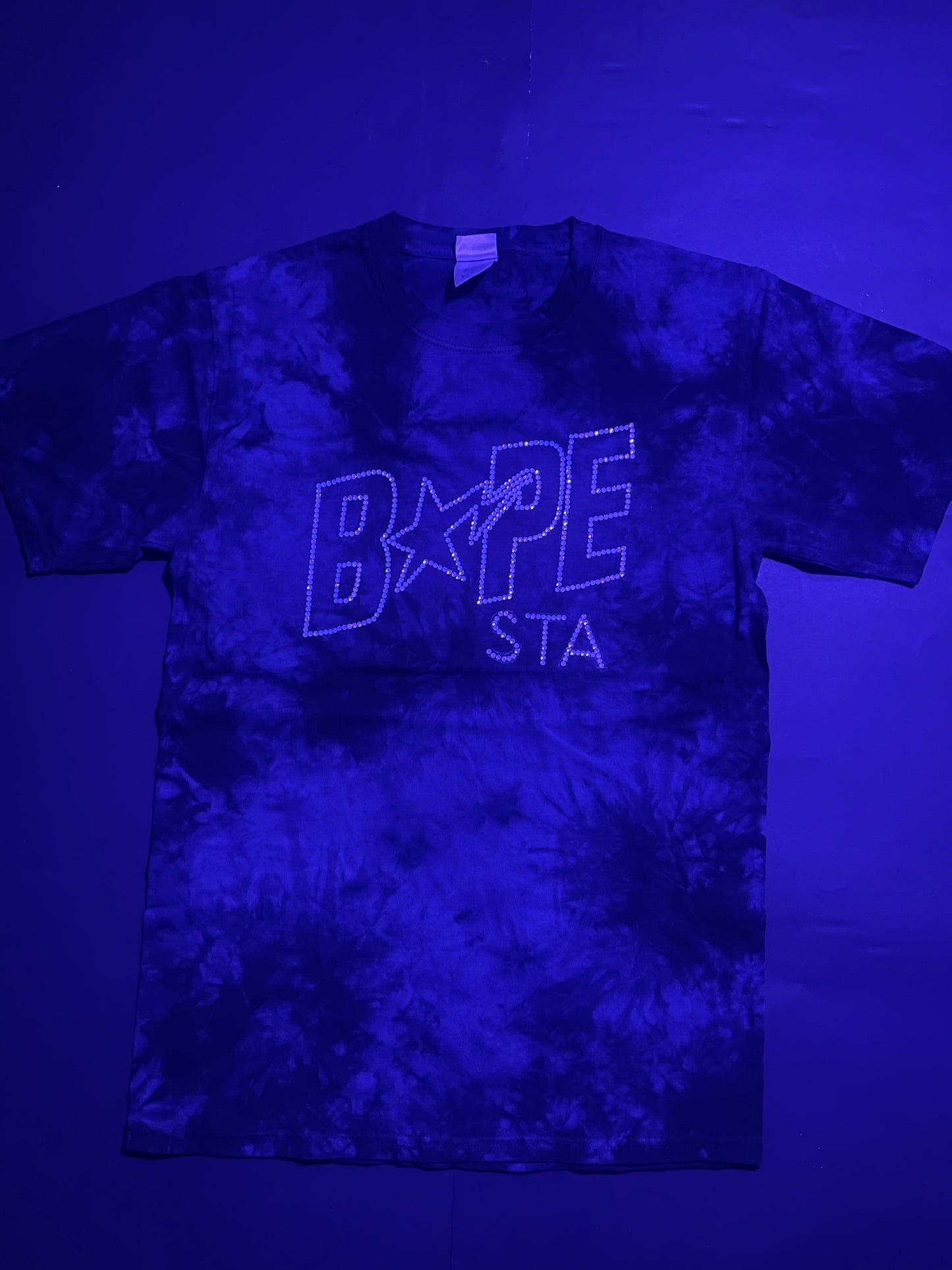 Rhinestone BAPE Tye dye Rhinestone shirt (S)