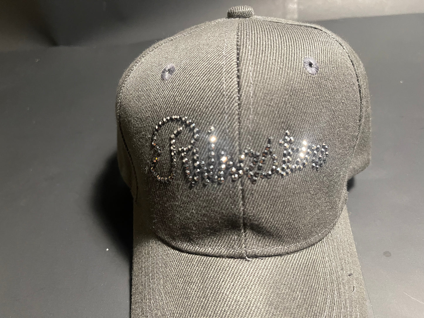 Rhinestars Wolf Grey Rhinestone Hat