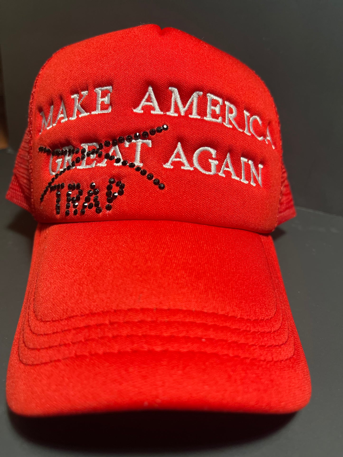 Make America Trap Again (MATA) Rhinestone Trucker Hat