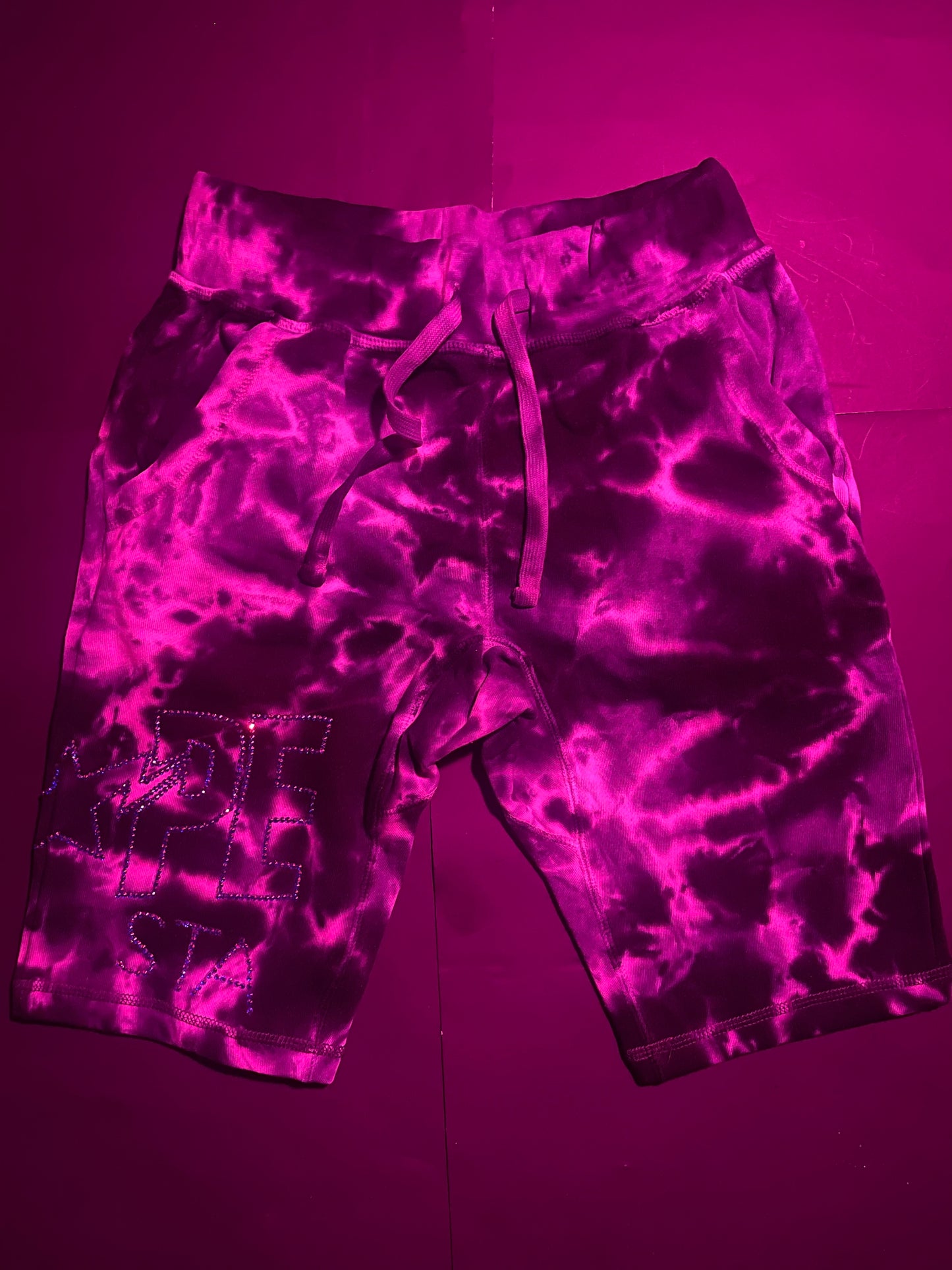 BAPE tye dye Rhinestone Glacier Rhinestone shorts(M)