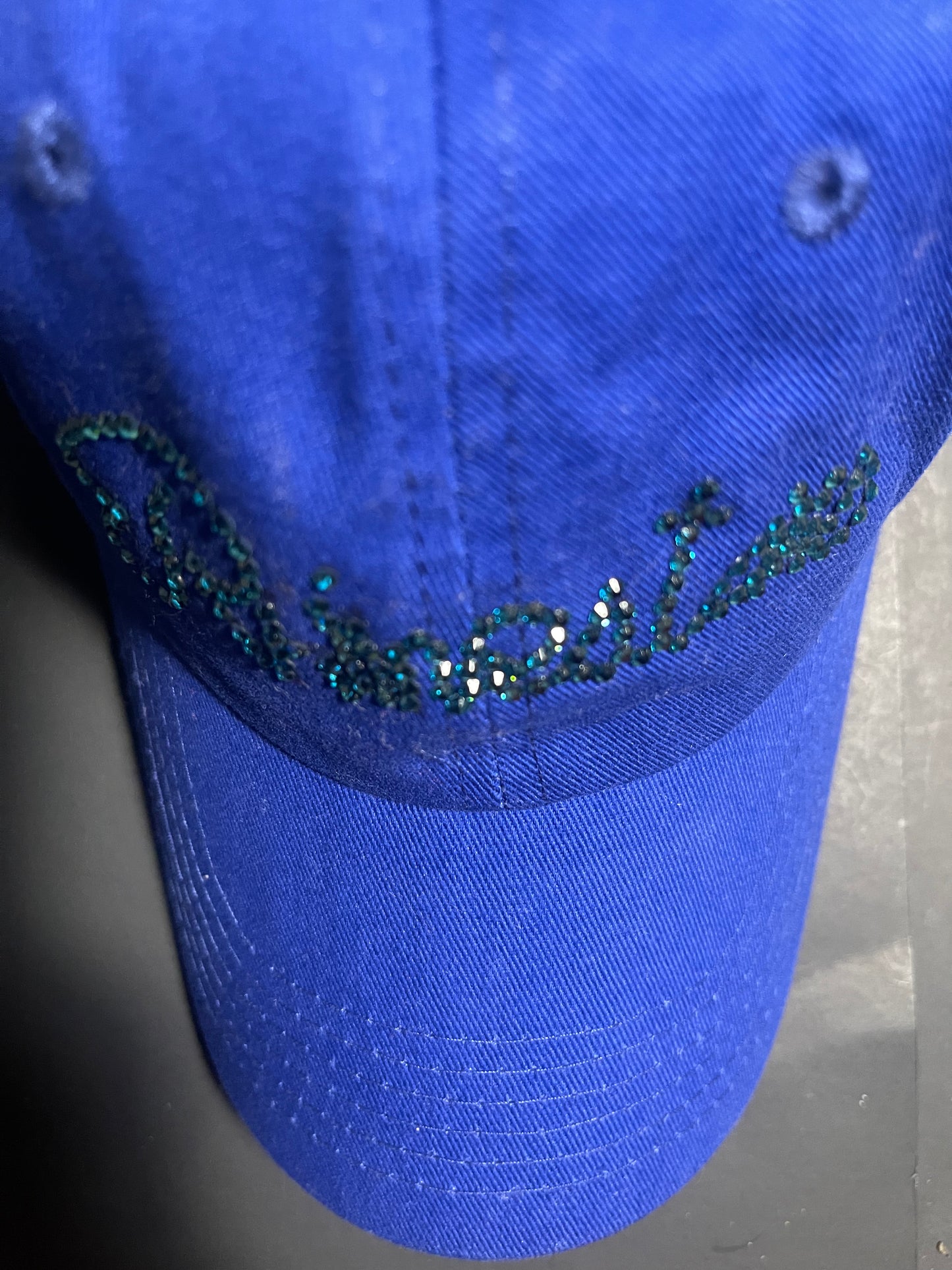 Rhinestars Ocean Blue Rhinestone hat