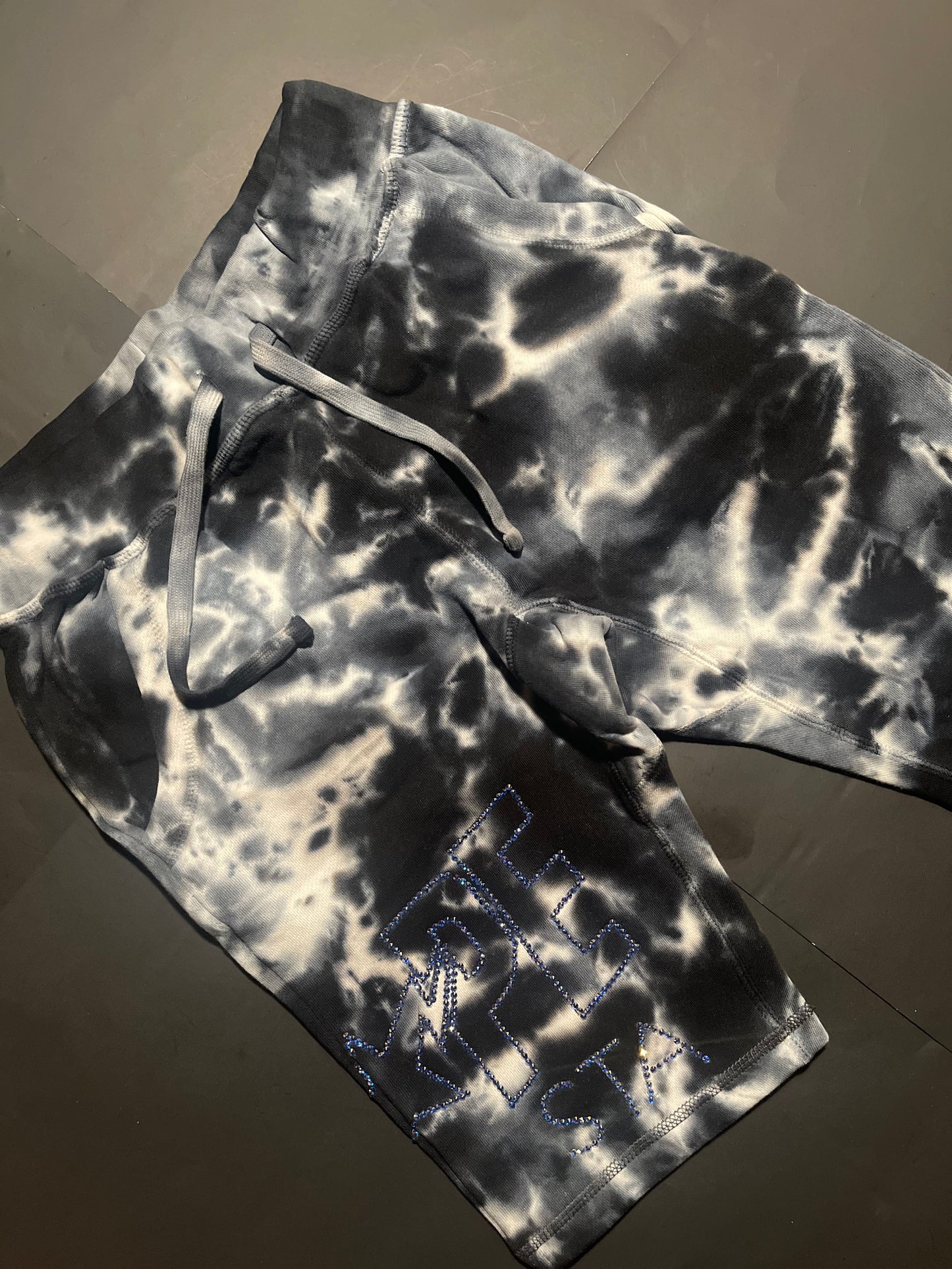 BAPE tye dye Rhinestone Glacier Rhinestone shorts(M)