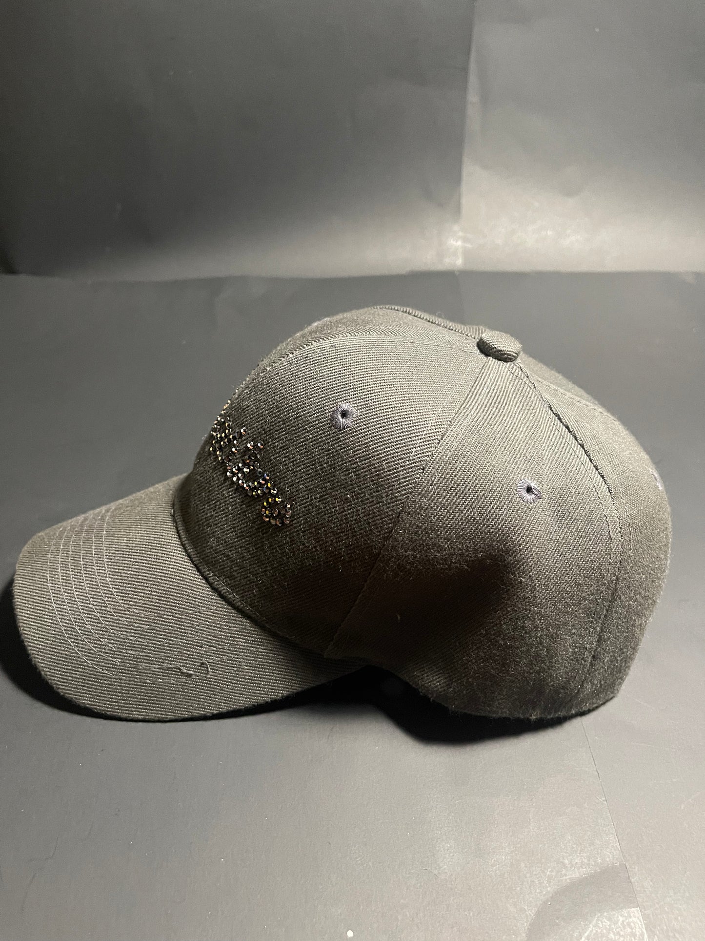 Rhinestars Wolf Grey Rhinestone Hat