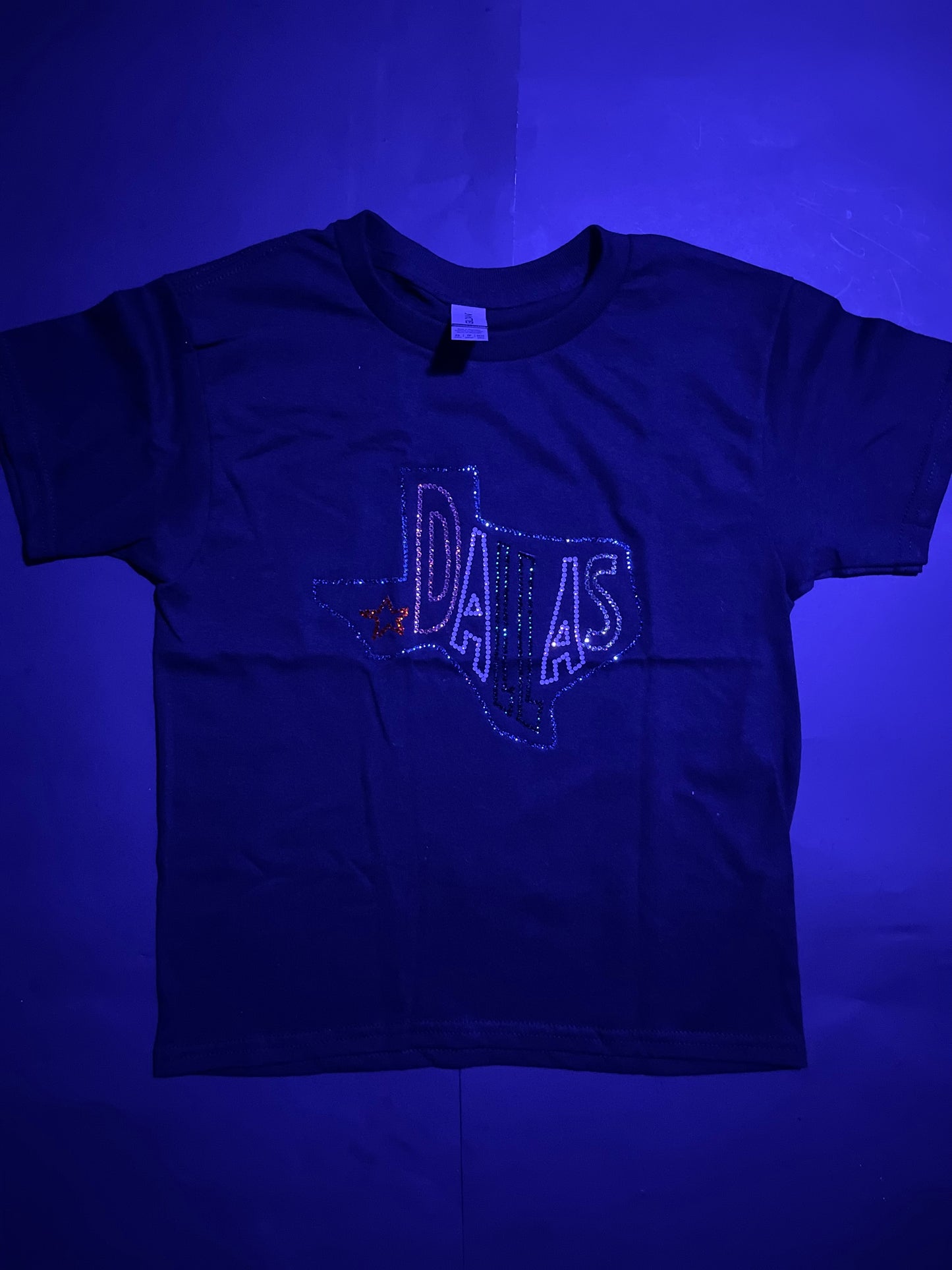 Dallas rhinestone Shirt (kids)(XS)