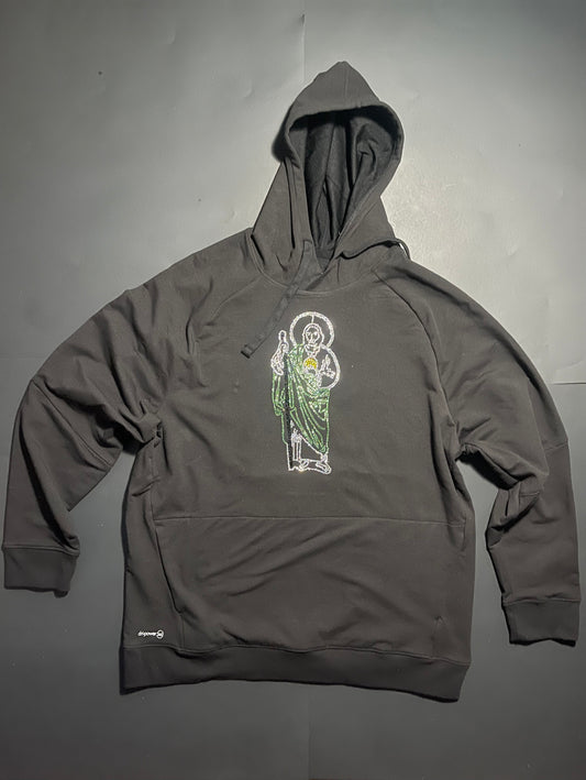 San Judas/Jude the apostle rhinestone hoodie(L)