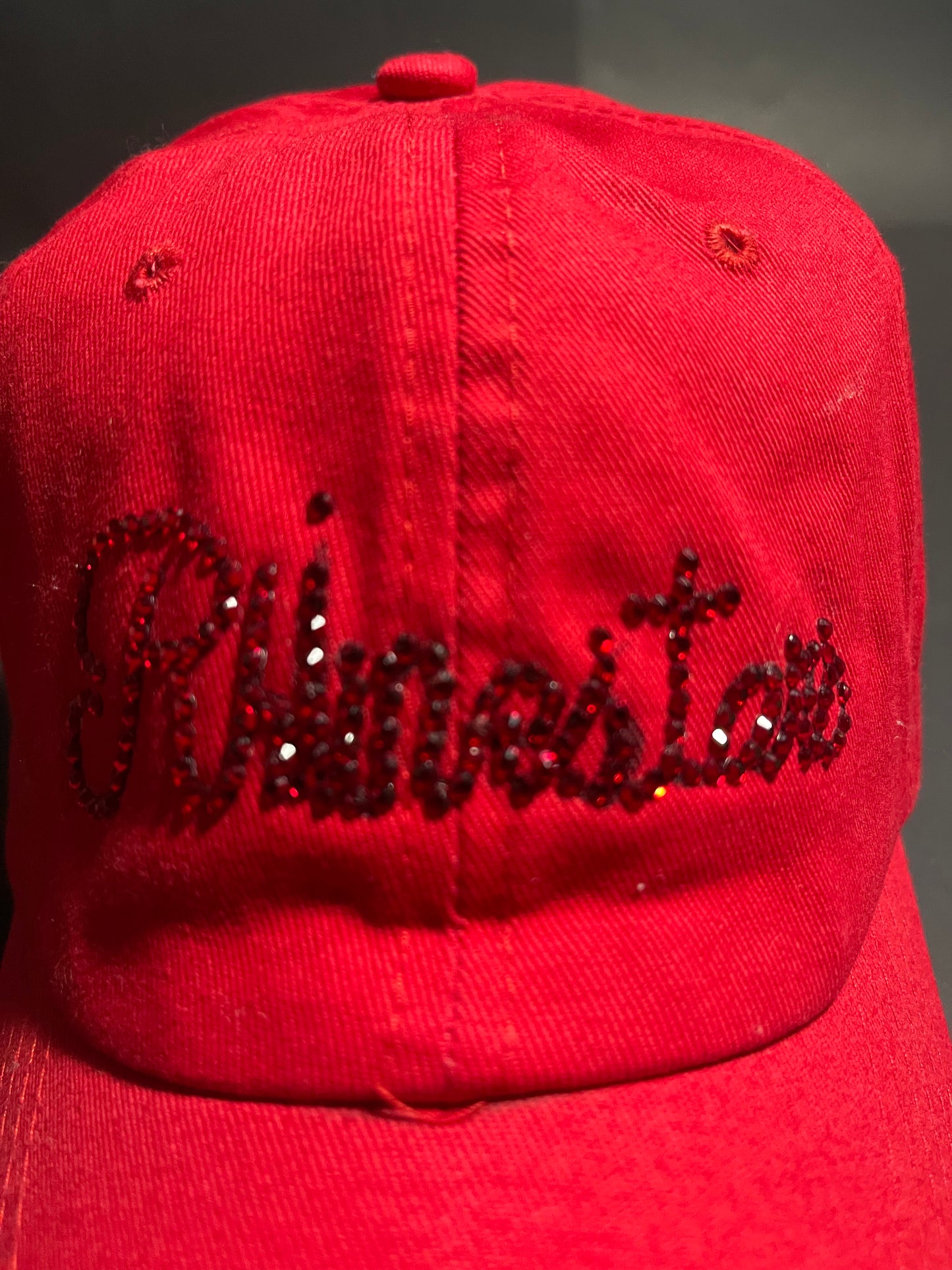 Rhinestars Cherry Red Rhinestone Hat