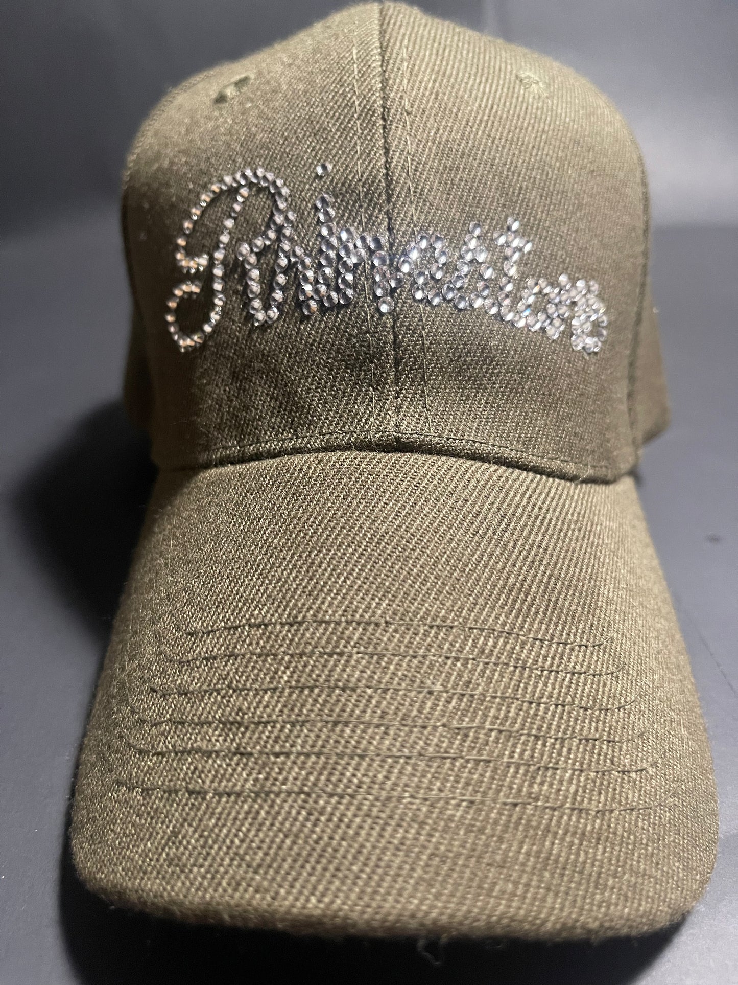 Rhinestars olive Rhinestone hat