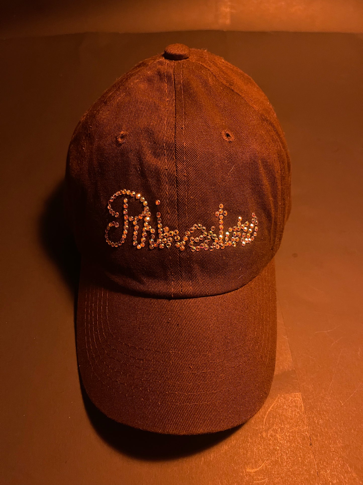 Rhinestars Brown Candy Rhinestone Hat