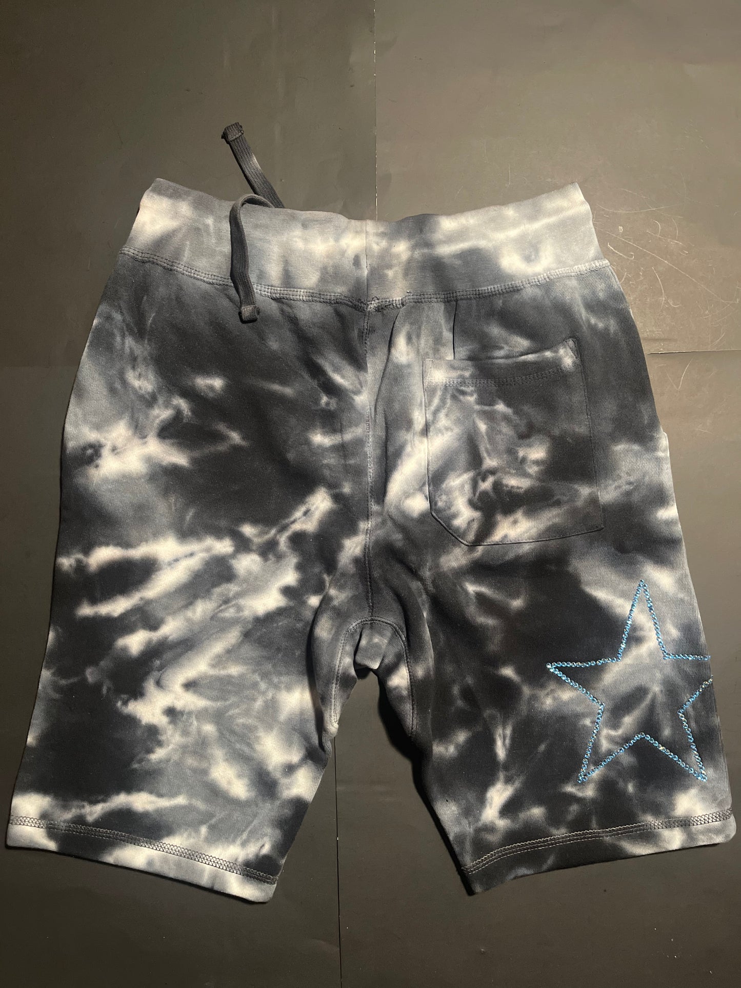 Rhinestars stars tye dye glacier Rhinestone shorts(S)