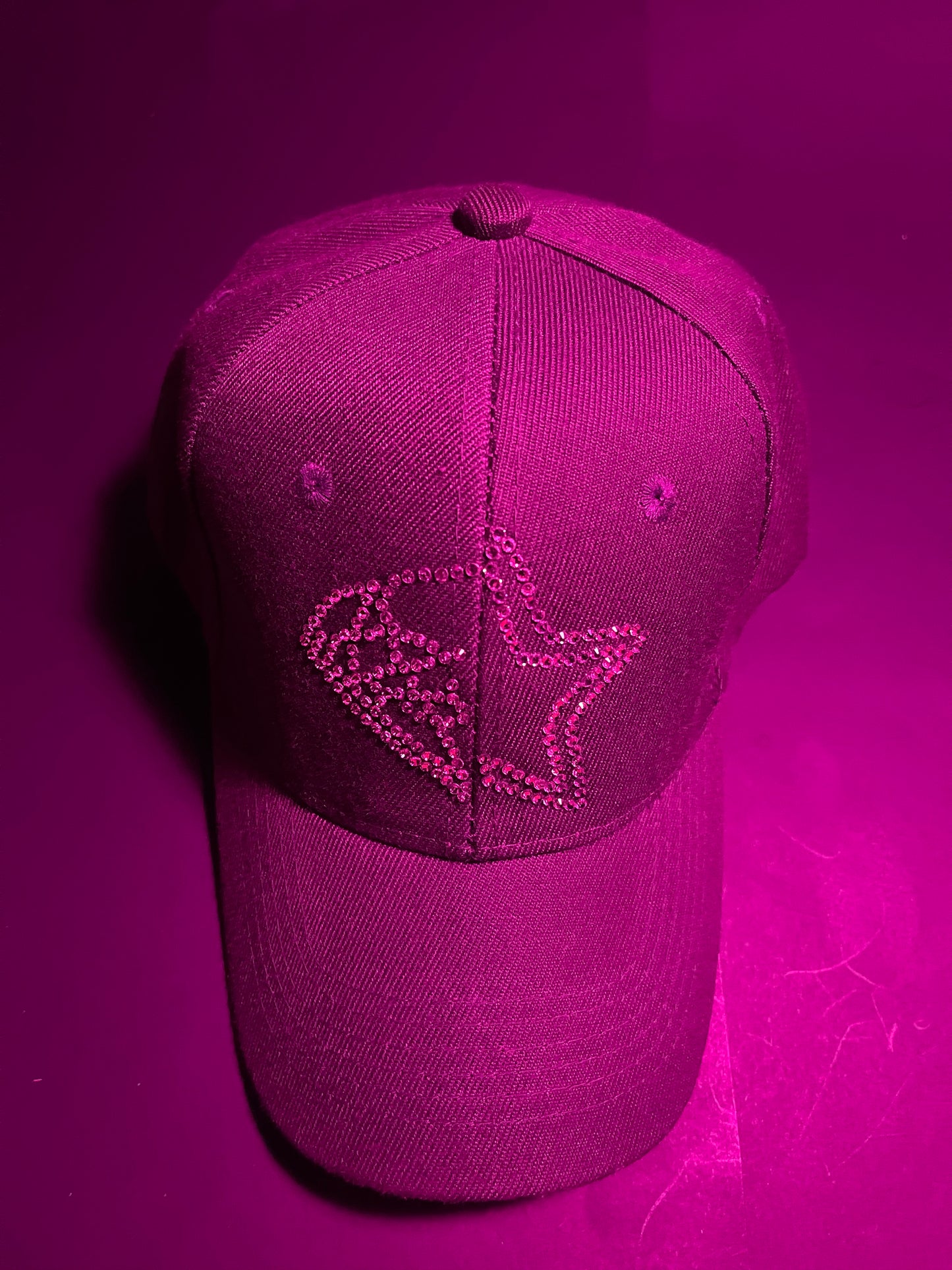 Rhinestars Logo Alien Grey Rhinestone Hat