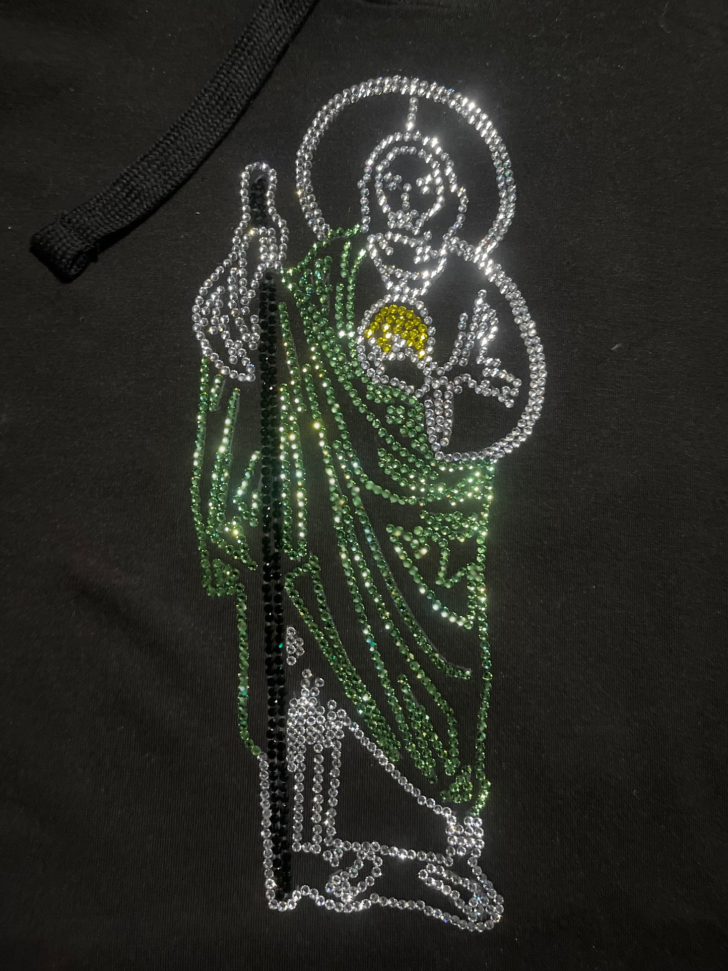 San Judas/Jude the apostle rhinestone hoodie(L)