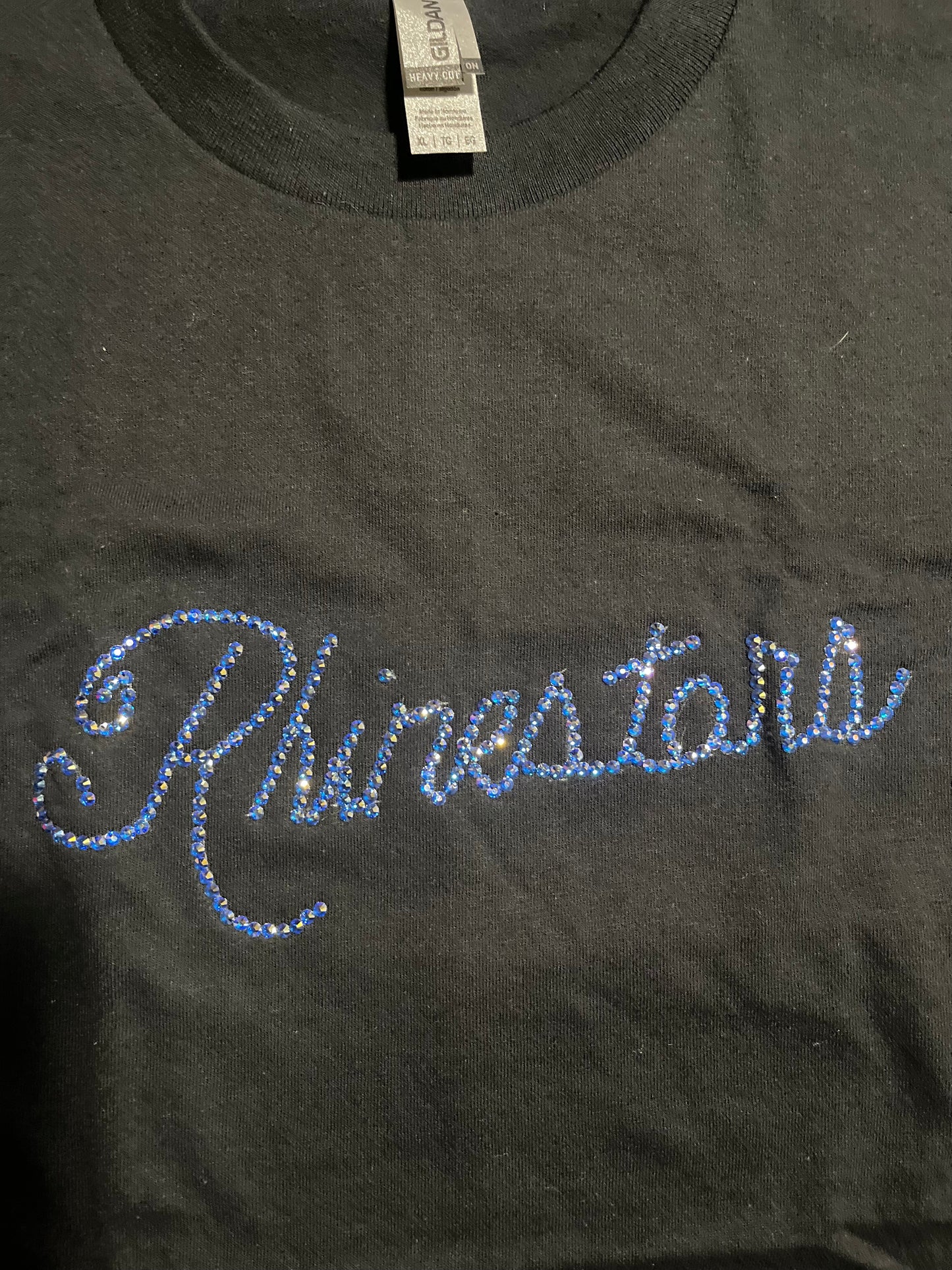 Rhinestars name blue Tundra Rhinestone shirt (XL)