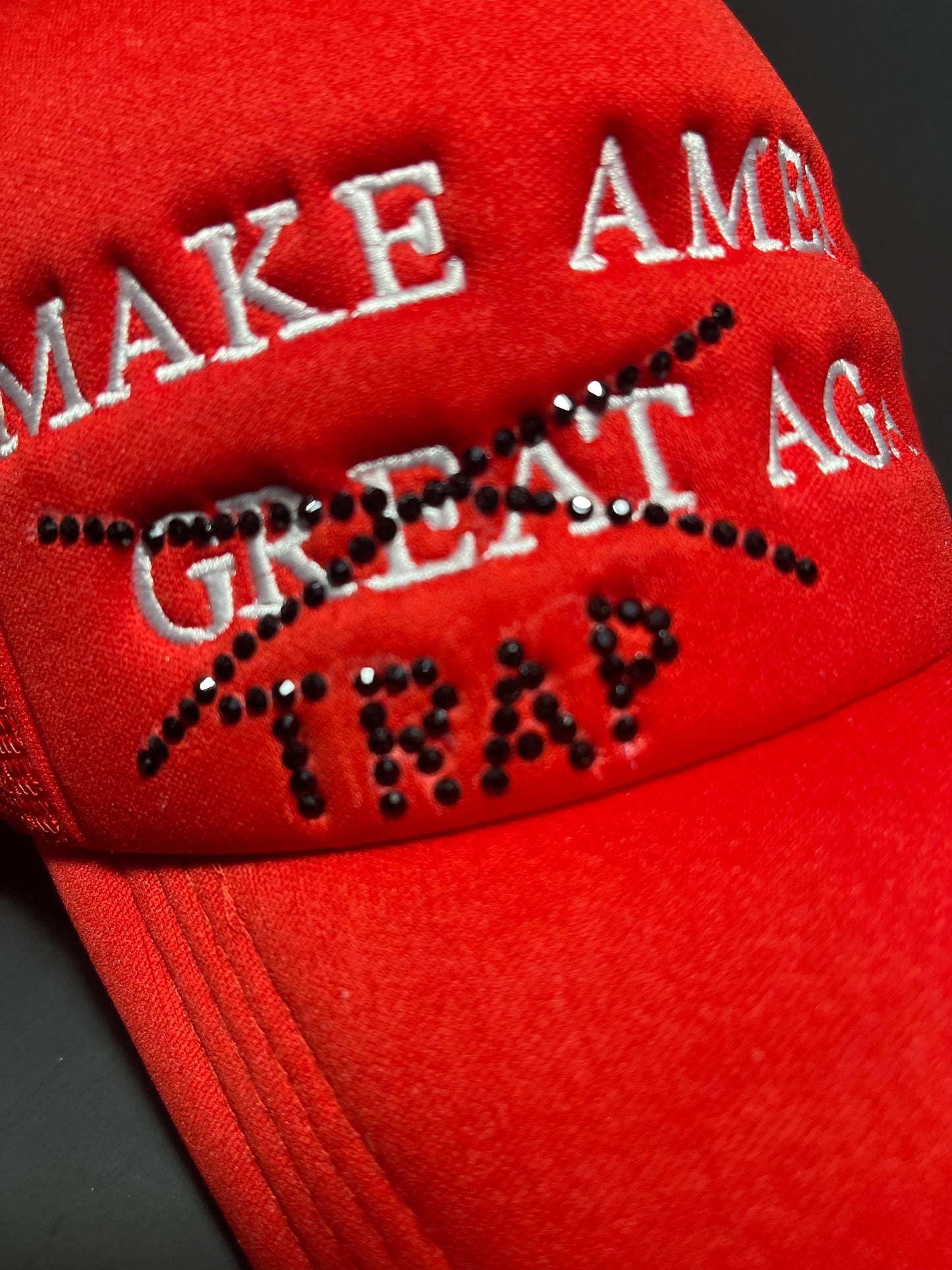 Make America Trap Again (MATA) Rhinestone Trucker Hat