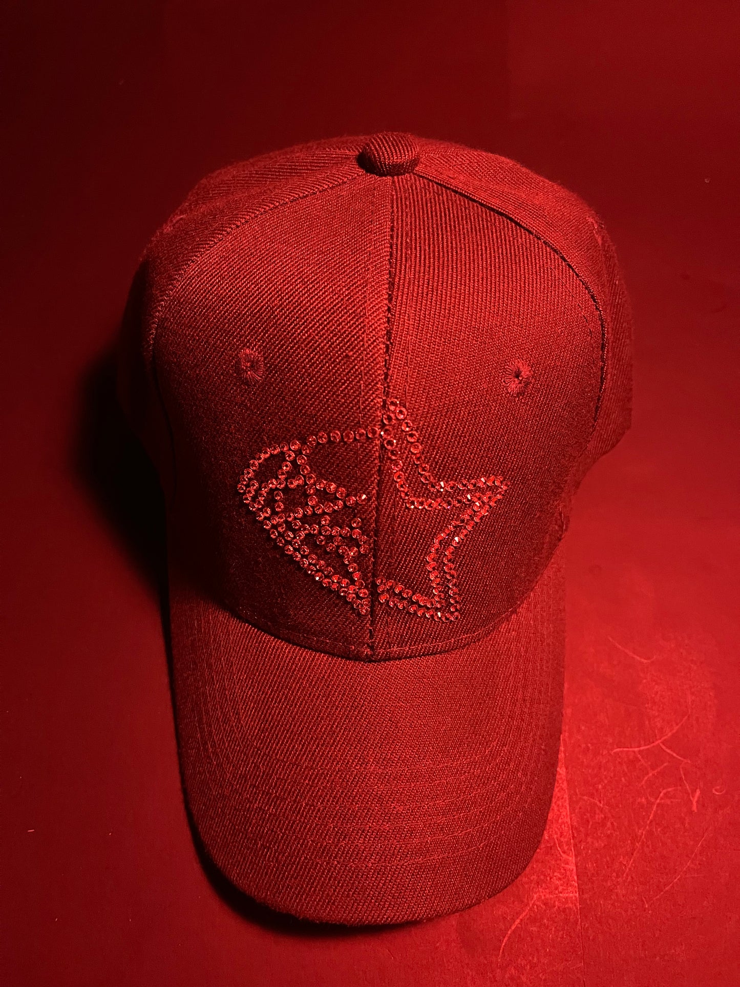 Rhinestars Logo Alien Grey Rhinestone Hat