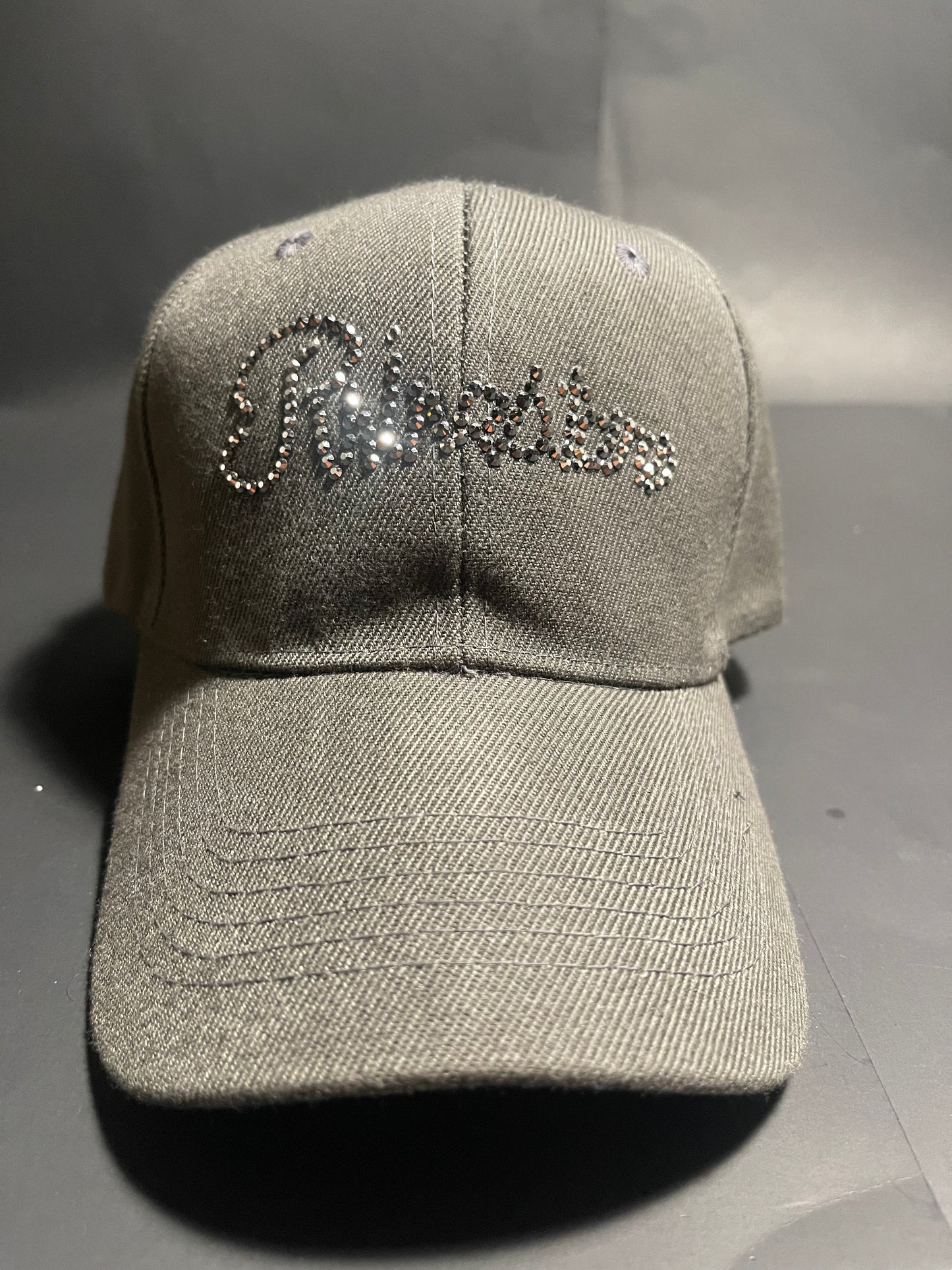 Rhinestars Wolf Grey Rhinestone Hat