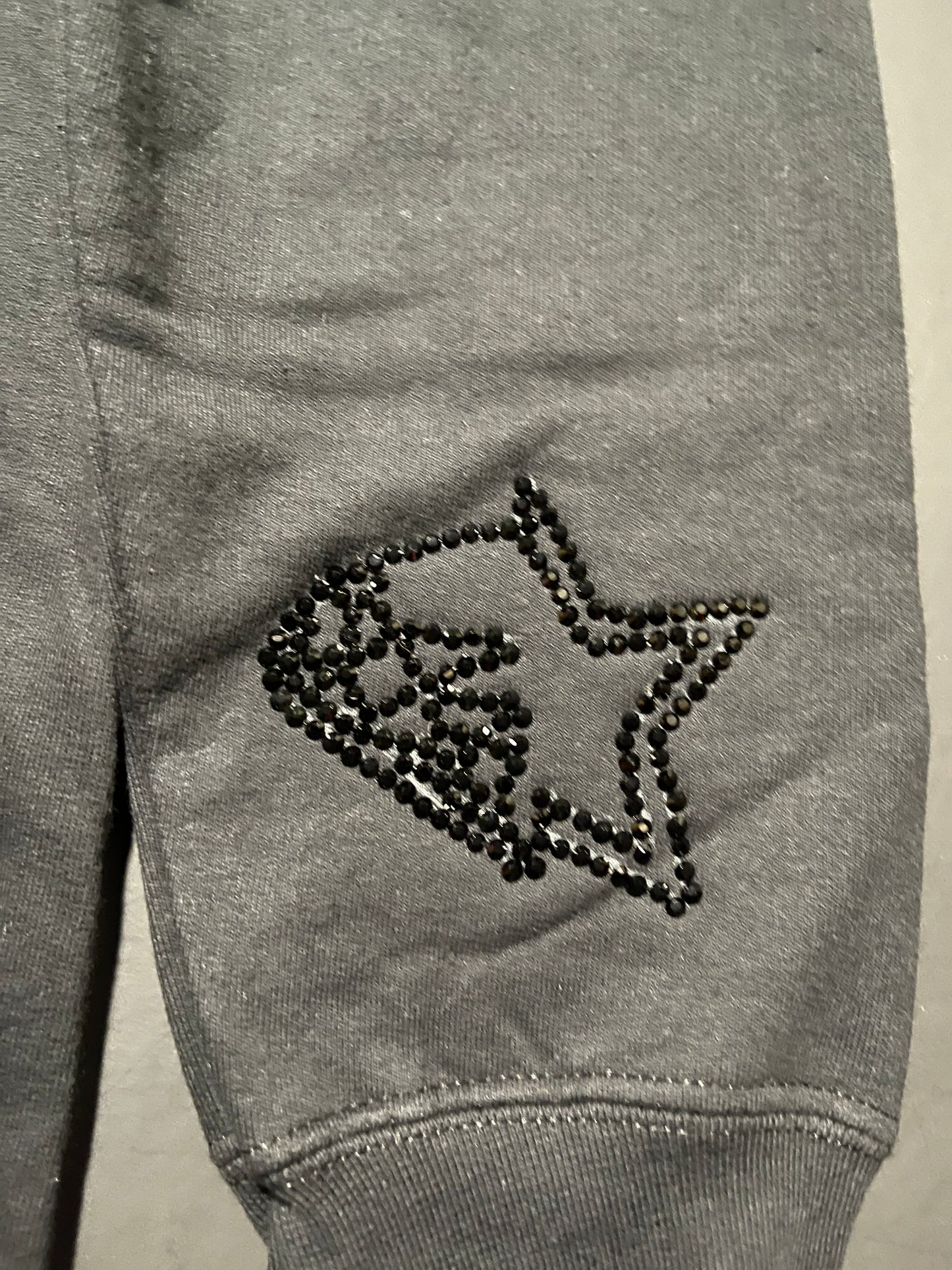 Rhinestars wwwww blackout Rhinestone hoodie (M)