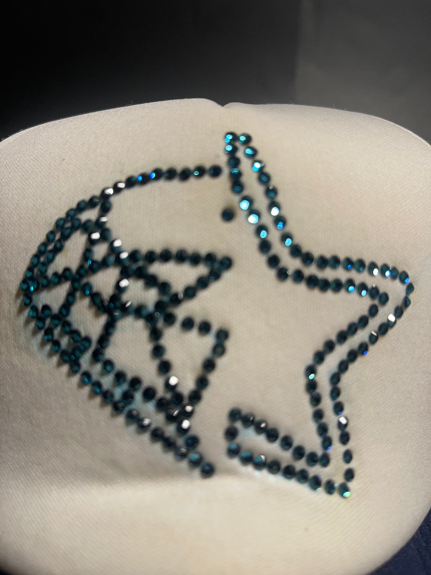 Rhinestars Logo Ocean blue Rhinestone trucker Hat