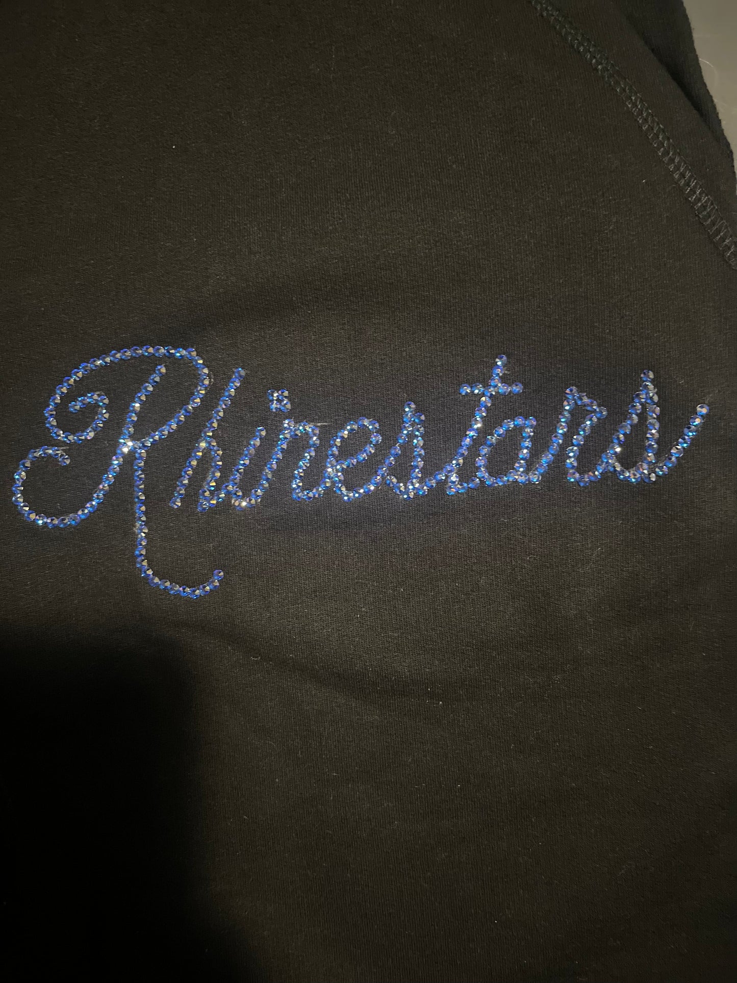 Rhinestars logo/name Blue Tundra Rhinestone shorts(XL)