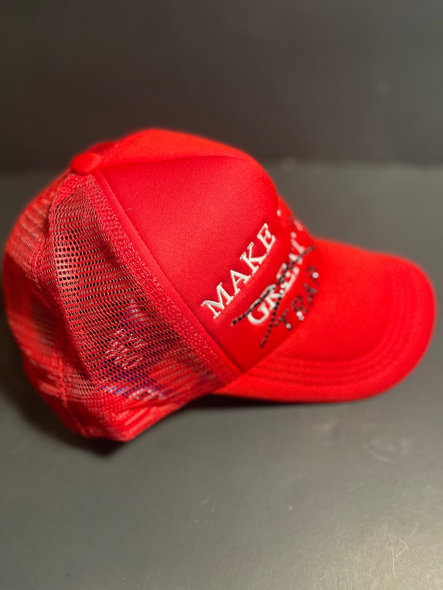 Make America Trap Again (MATA) Rhinestone Trucker Hat