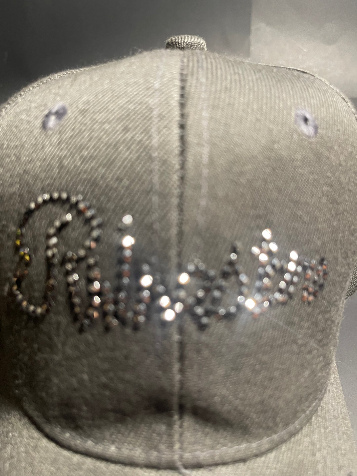 Rhinestars Wolf Grey Rhinestone Hat