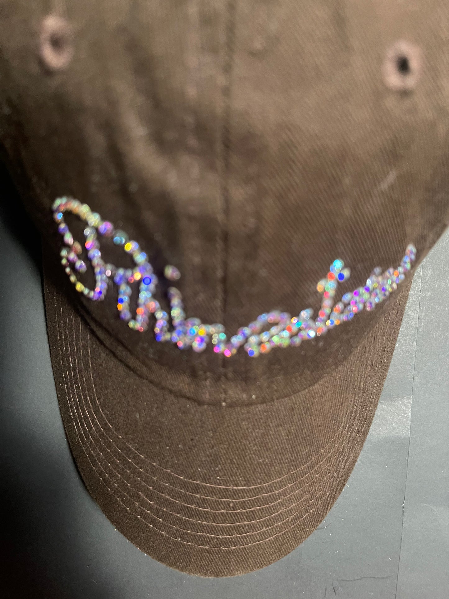 Rhinestars Brown Candy Rhinestone Hat